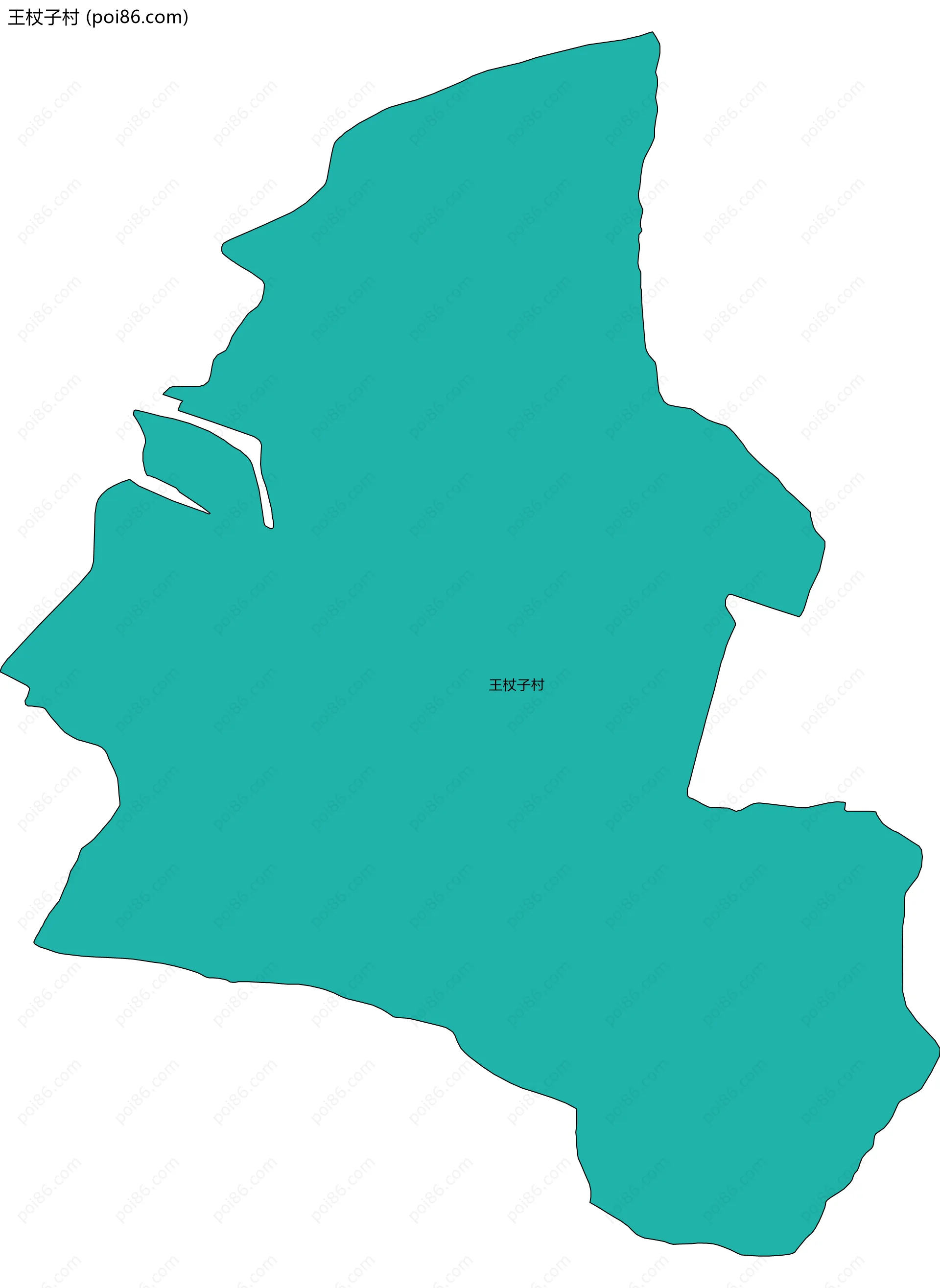 王杖子村边界地图