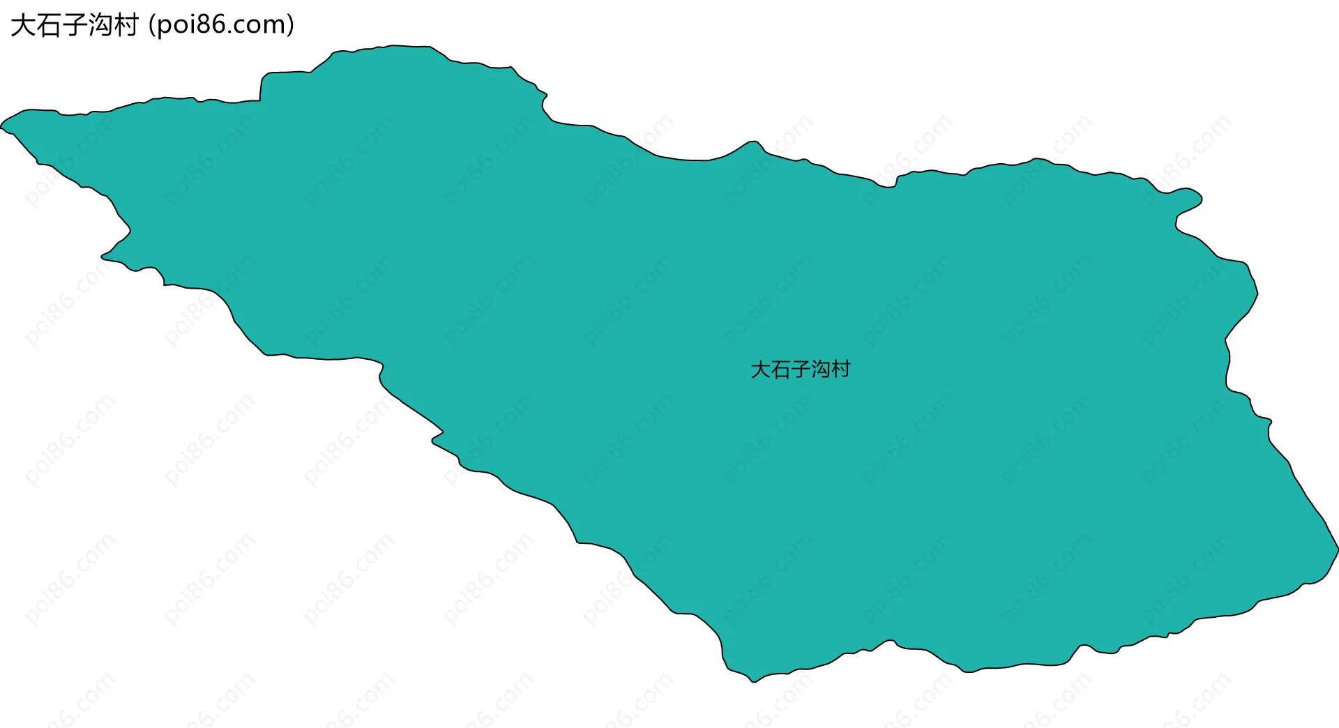 大石子沟村边界地图