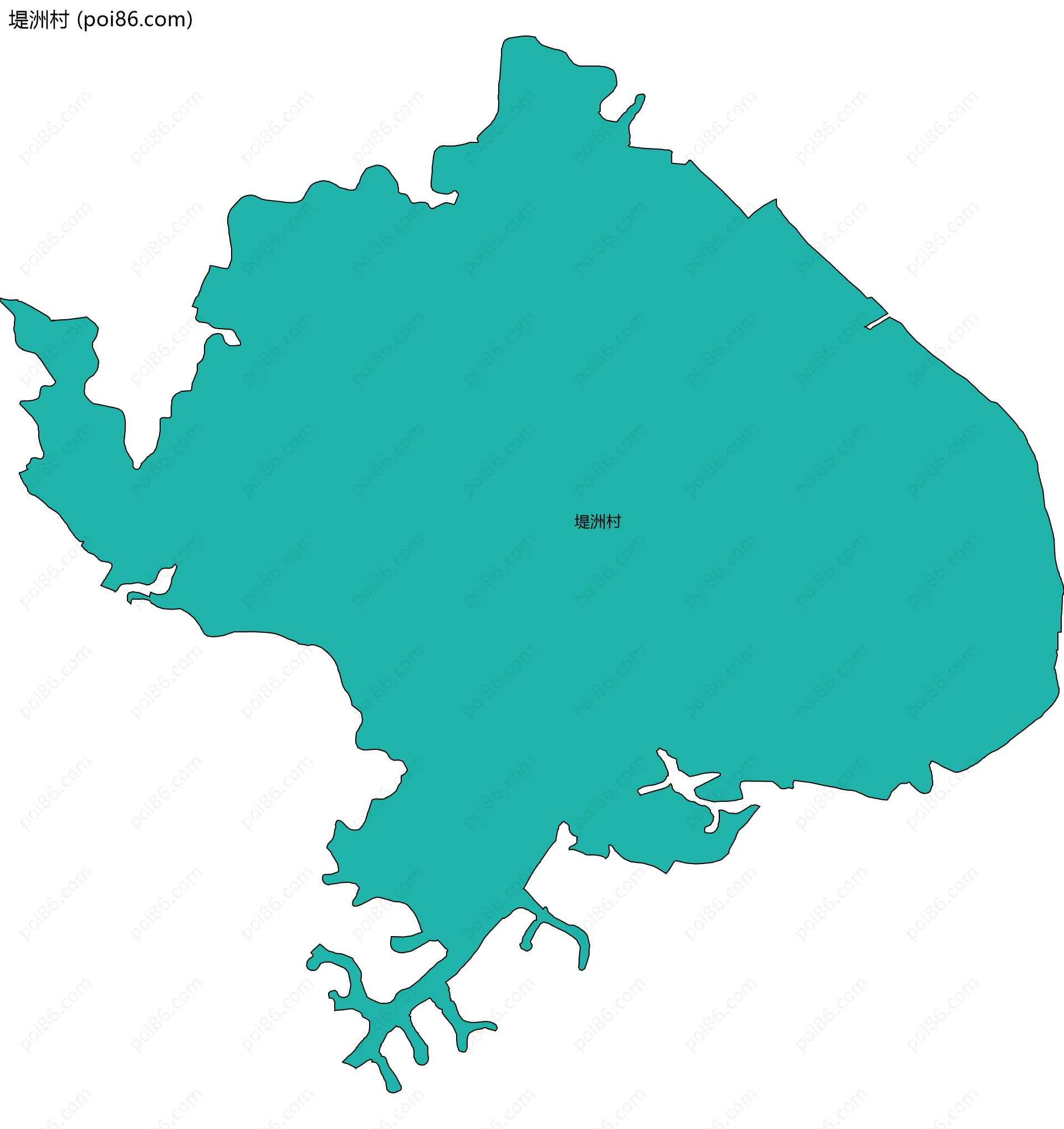 堤洲村边界地图