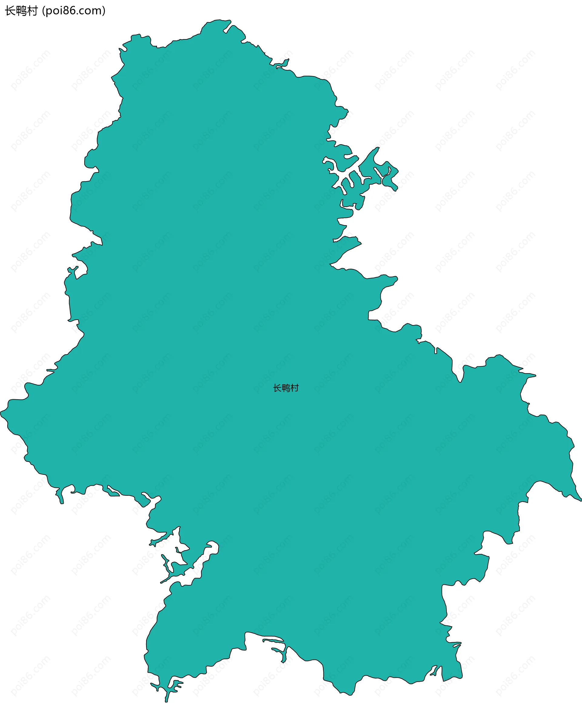 长鸭村边界地图