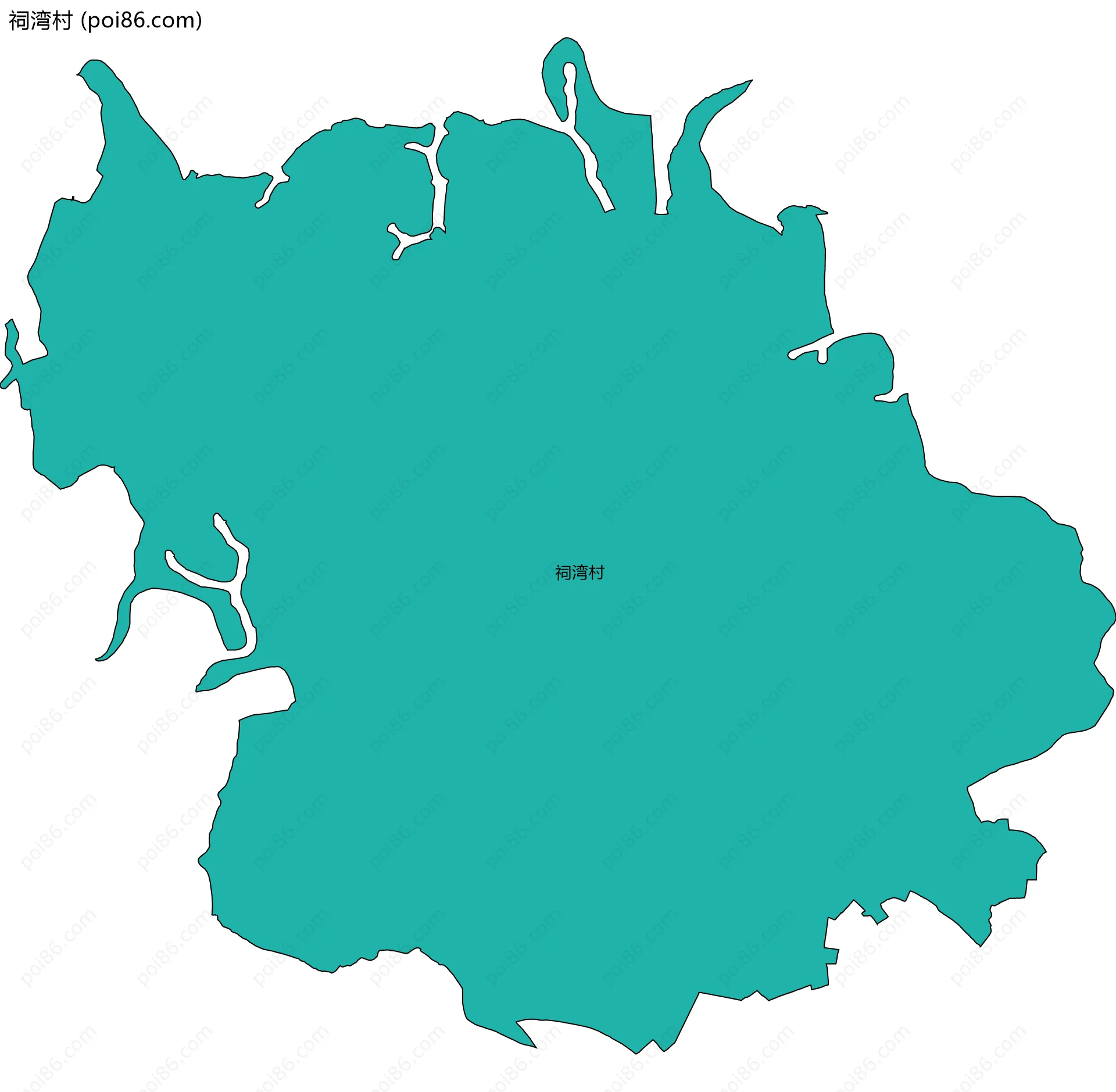 祠湾村边界地图