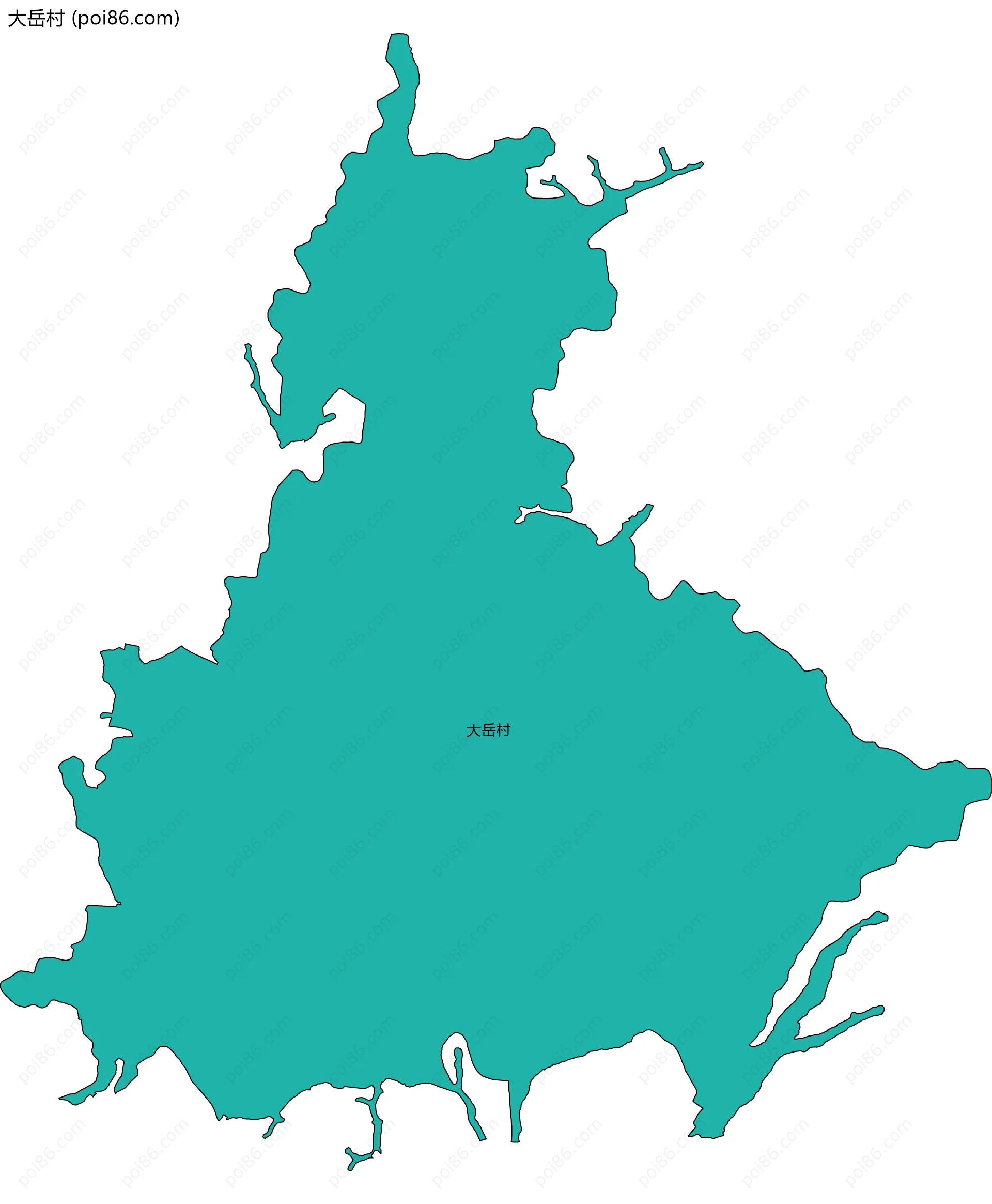 大岳村边界地图