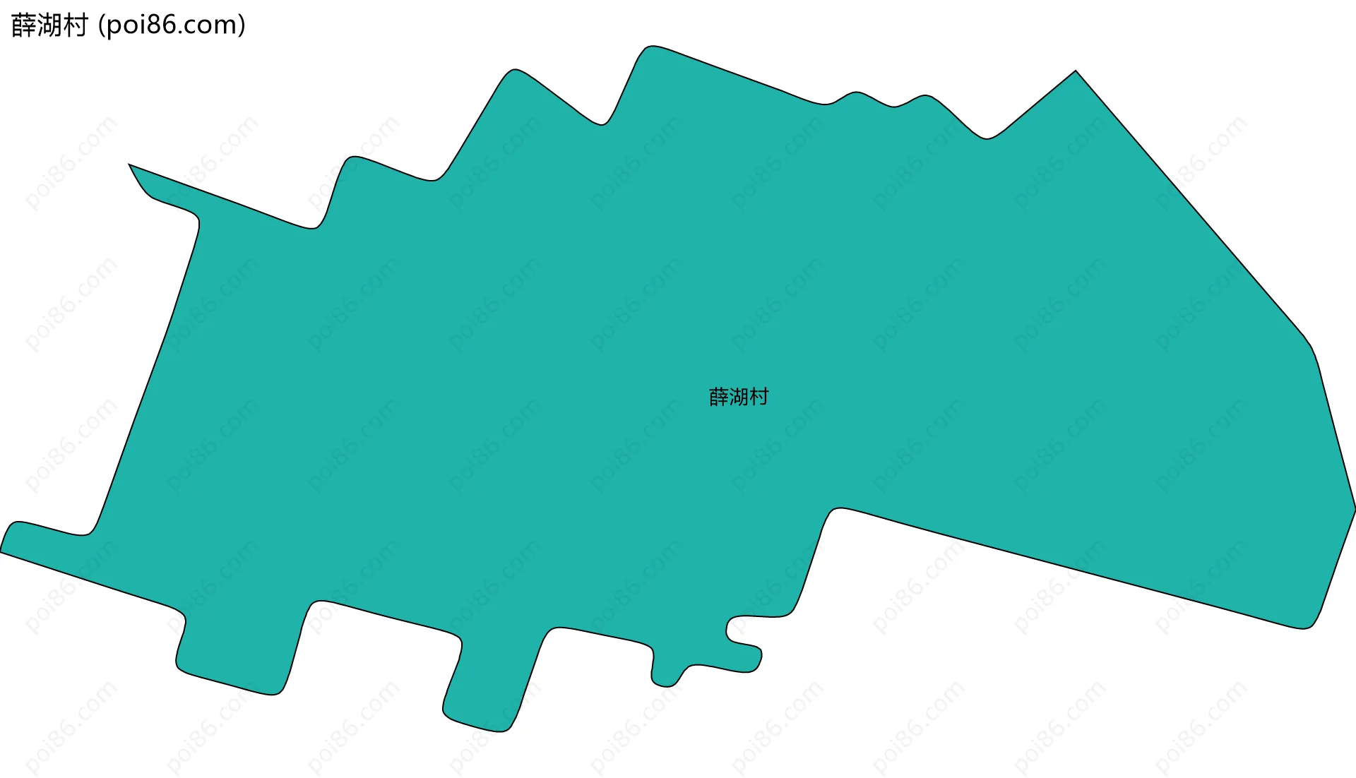 薛湖村边界地图