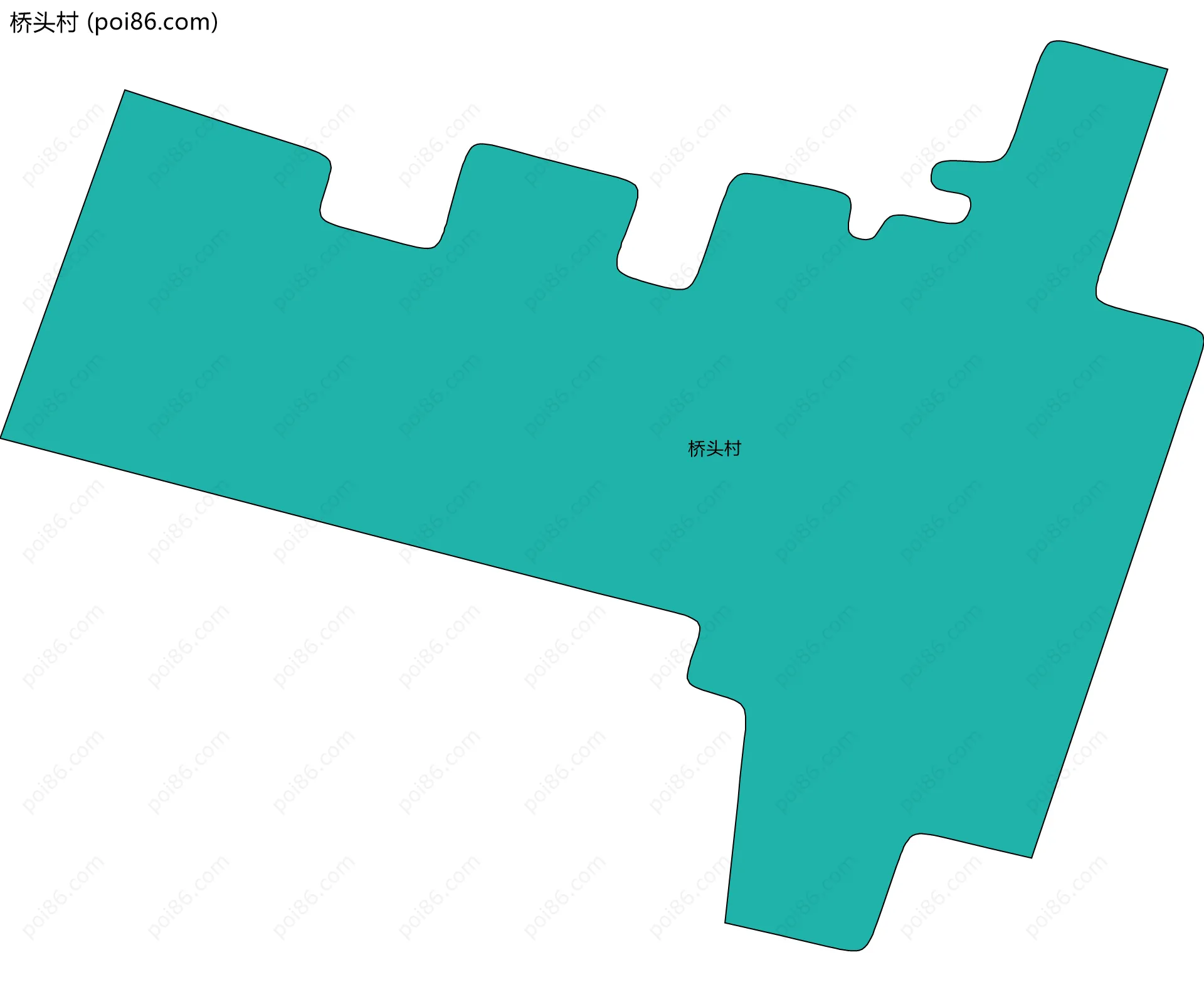 桥头村边界地图
