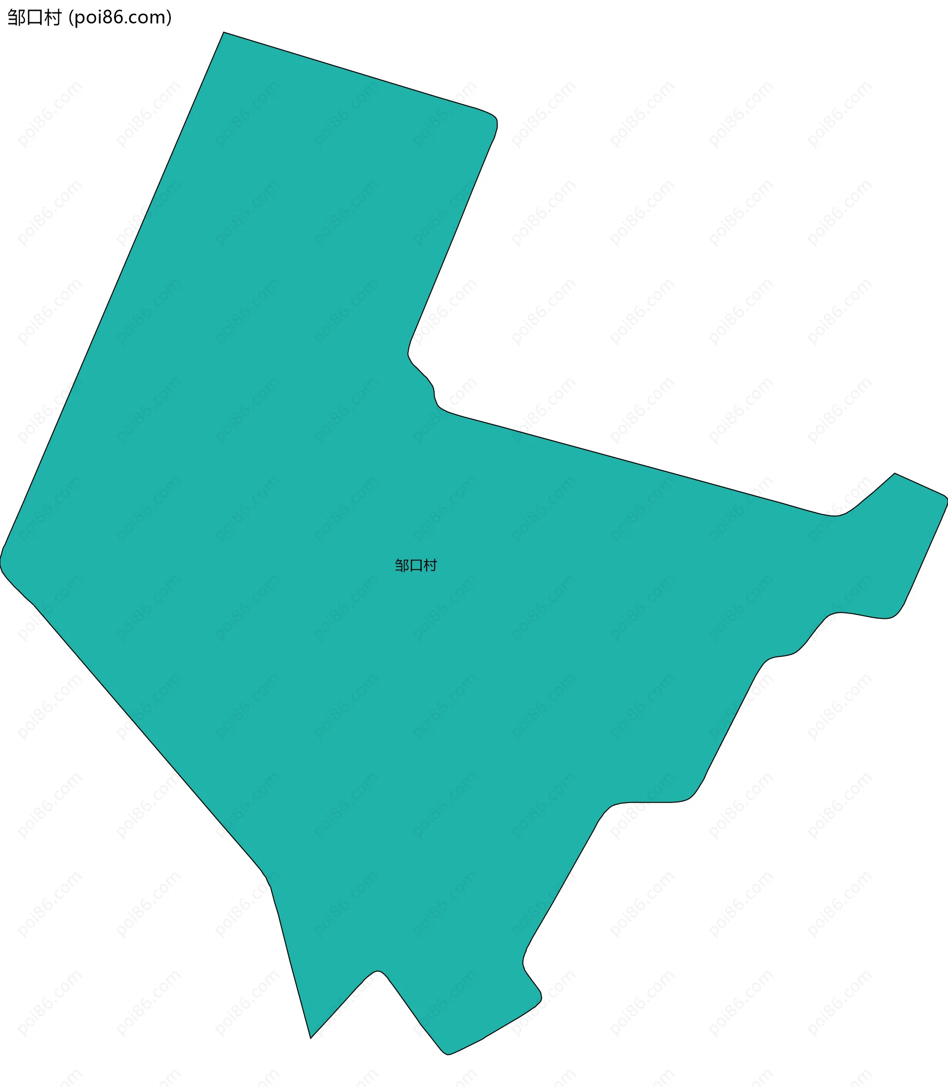 邹口村边界地图