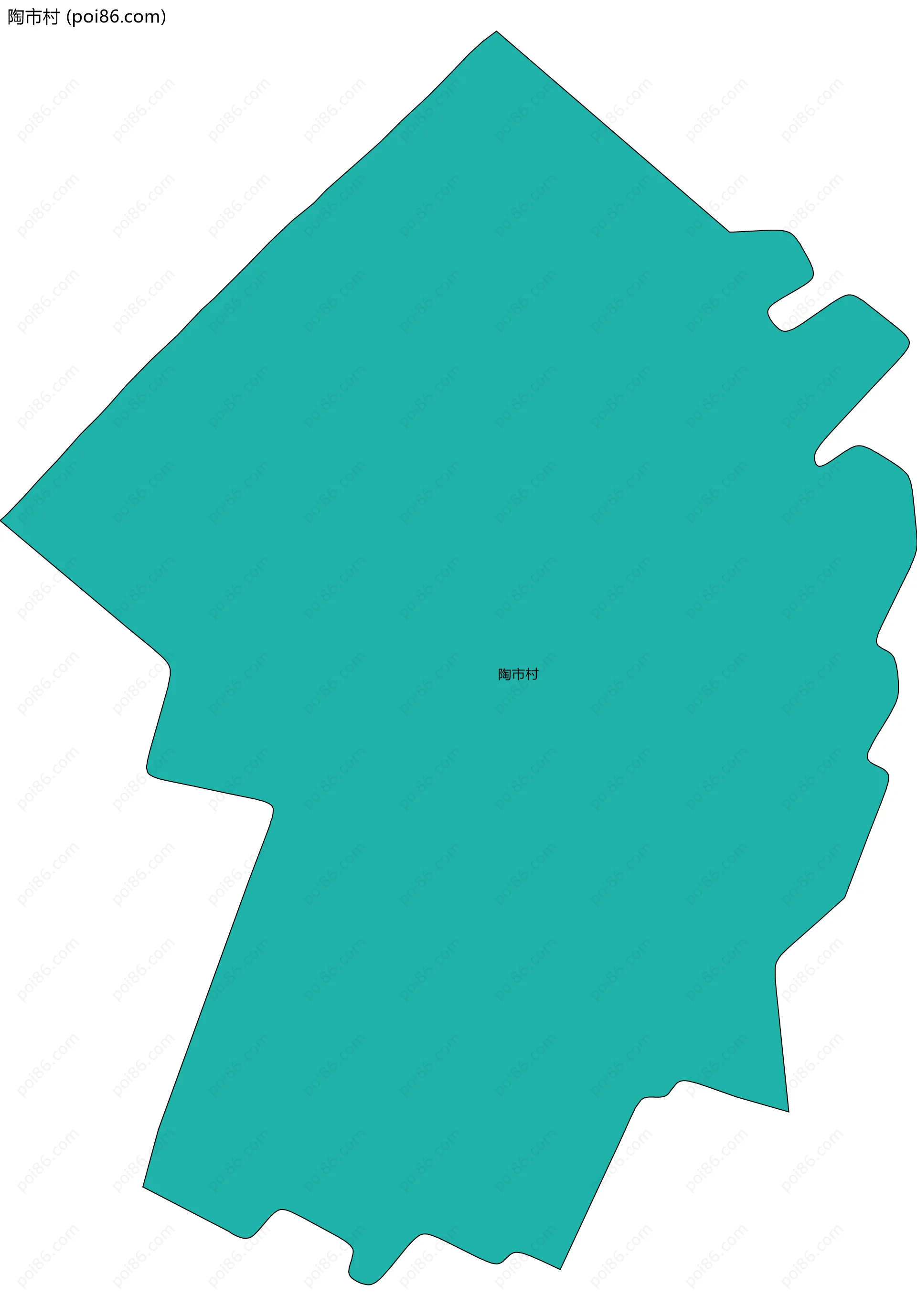 陶市村边界地图