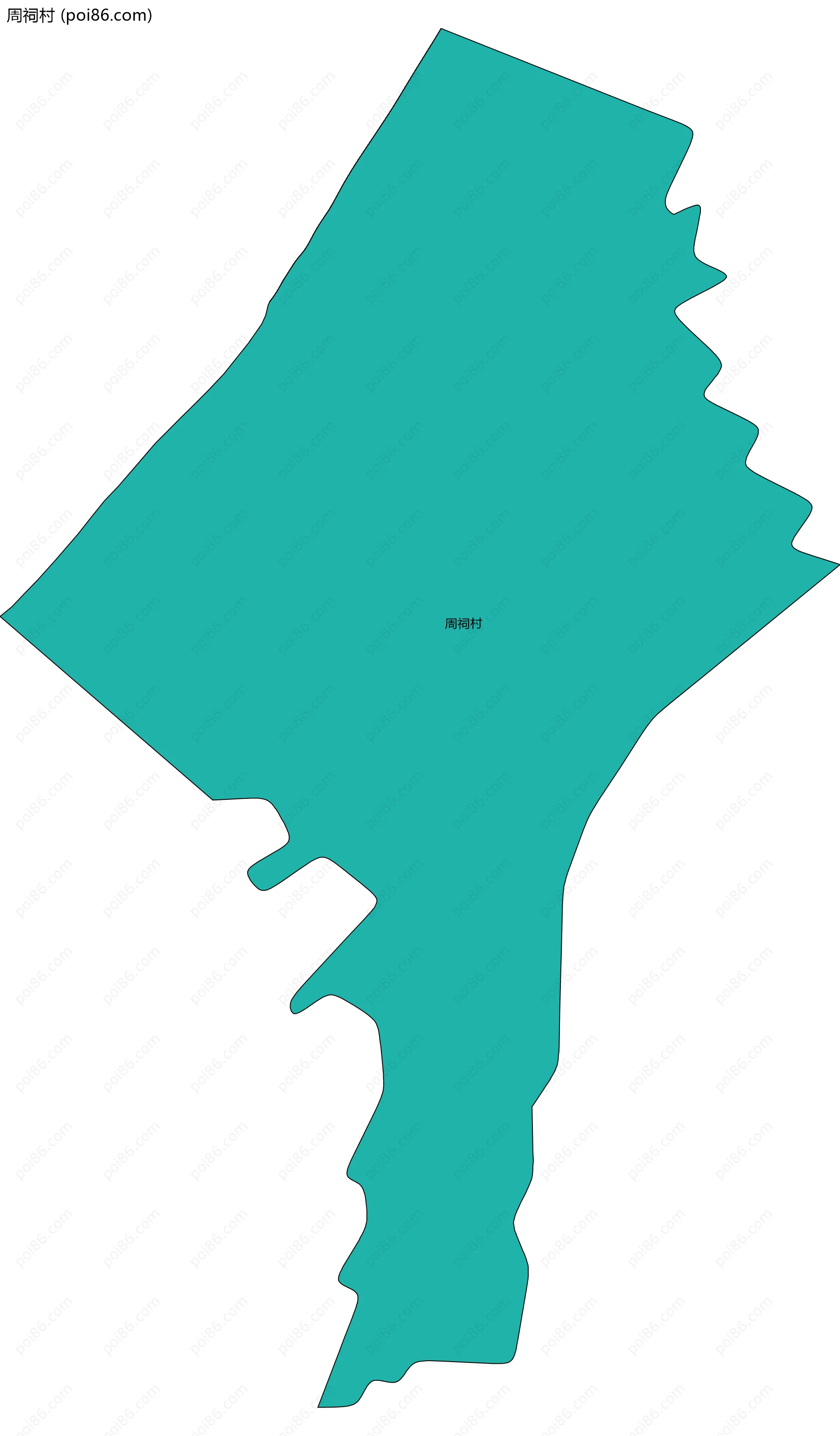 周祠村边界地图