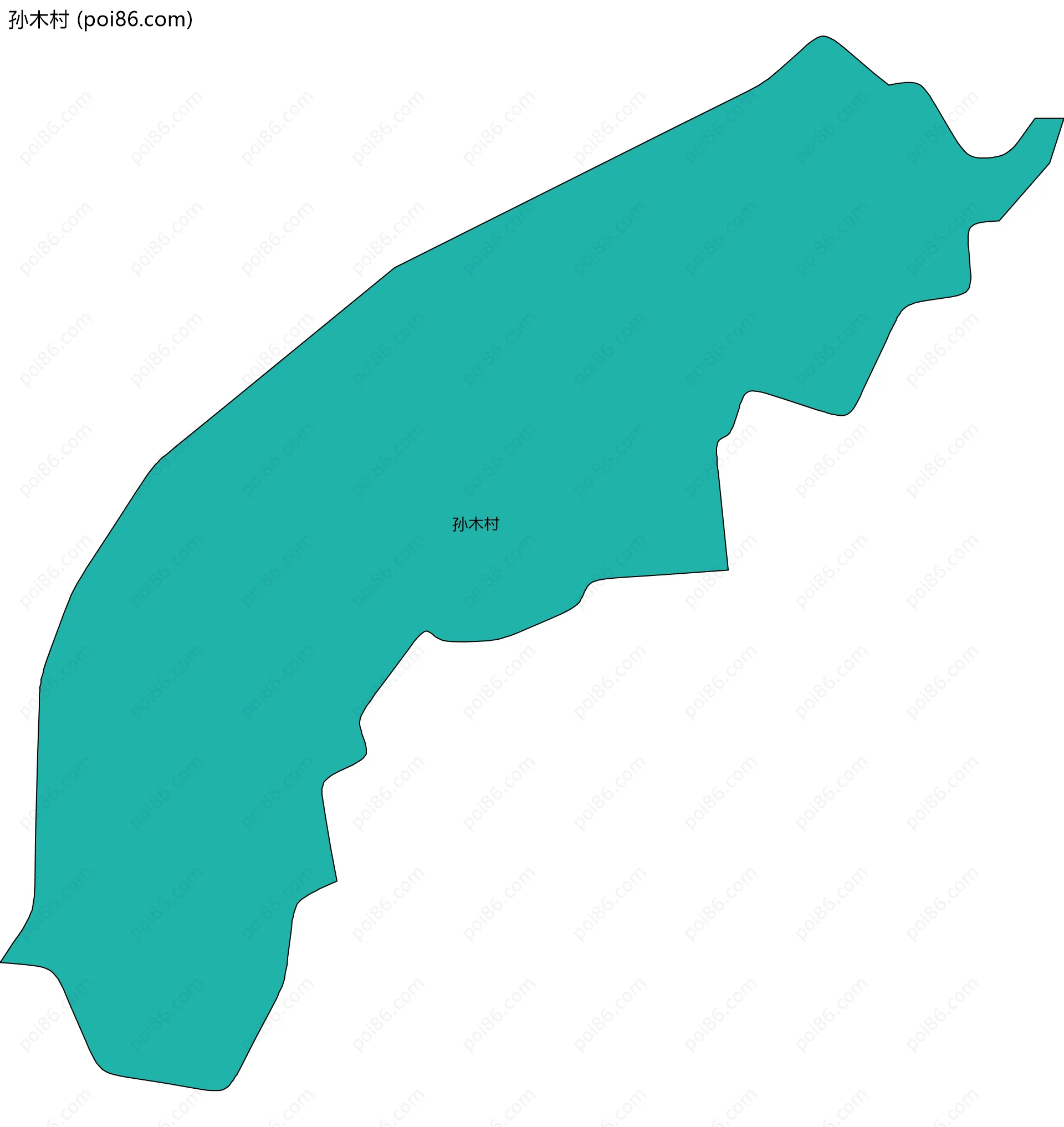 孙木村边界地图