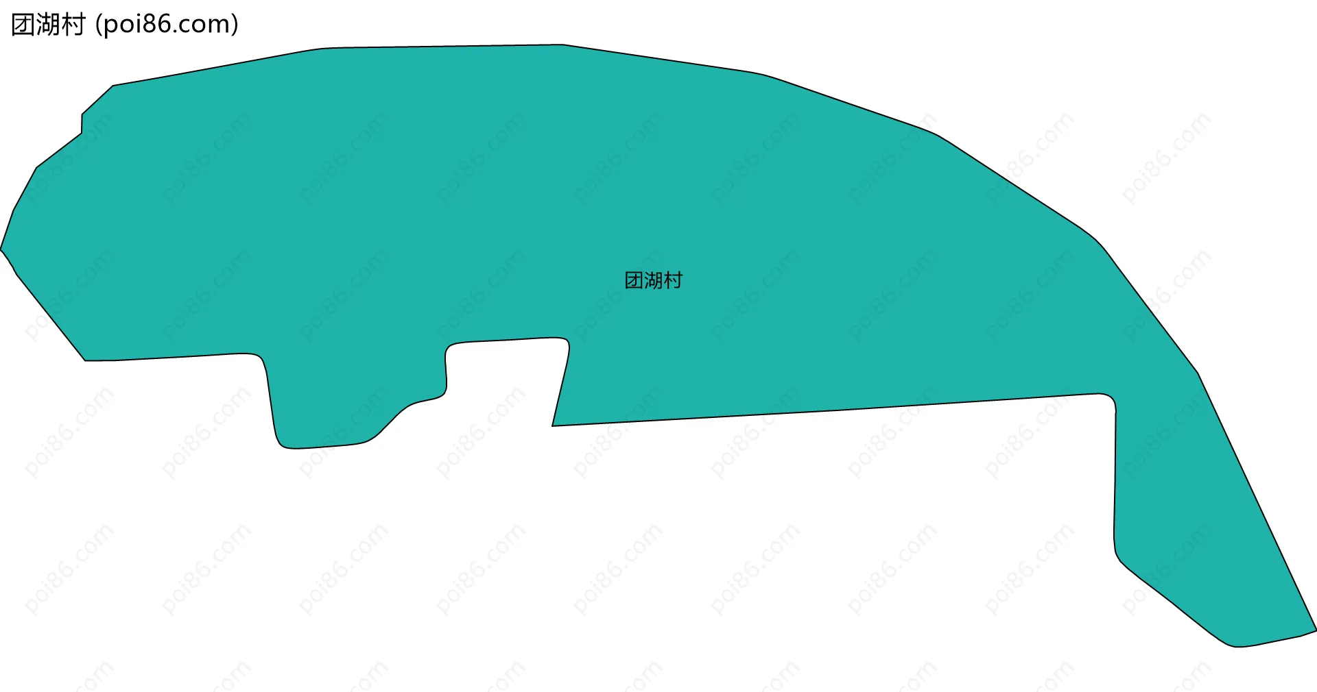 团湖村边界地图