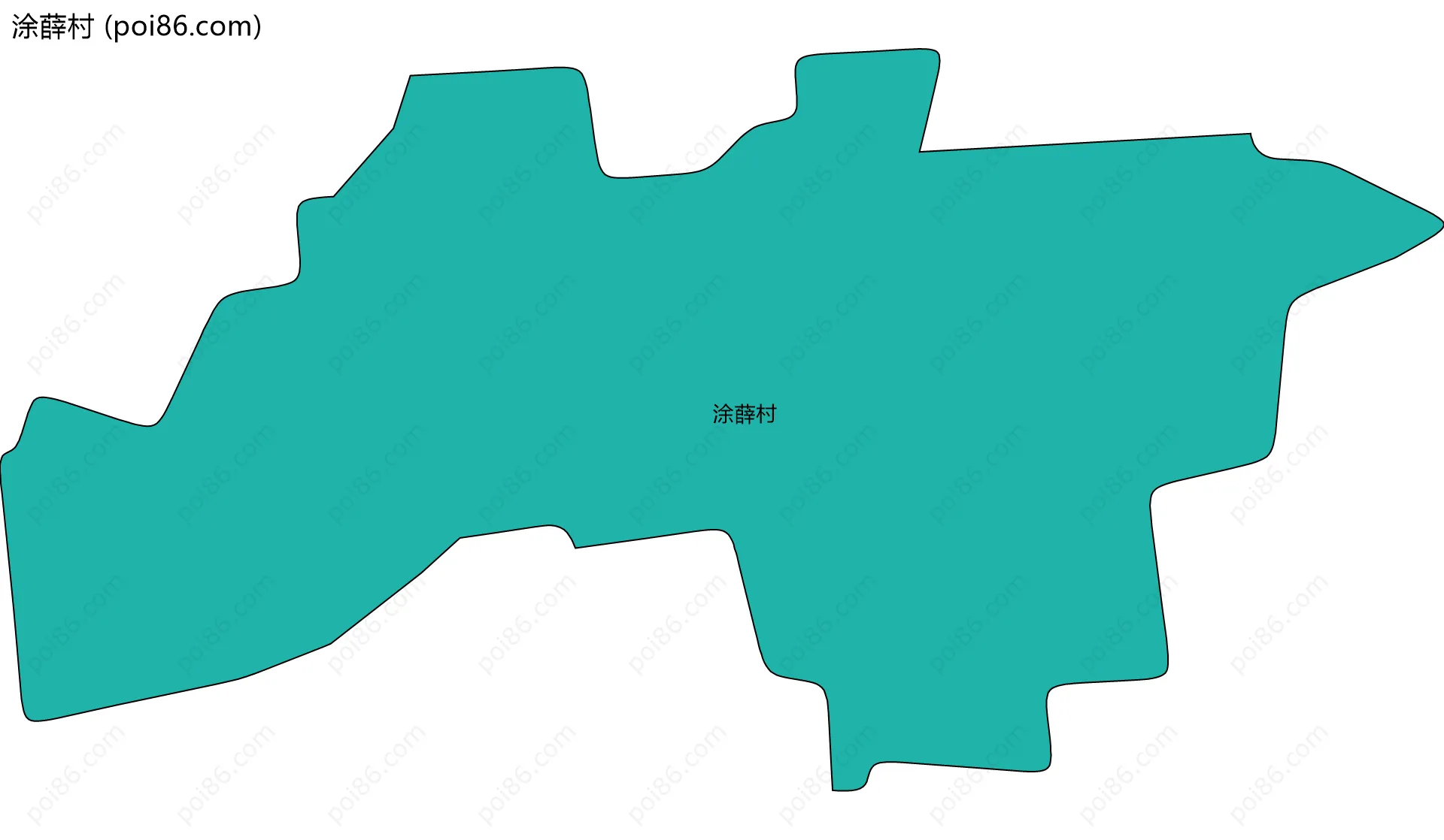 涂薛村边界地图