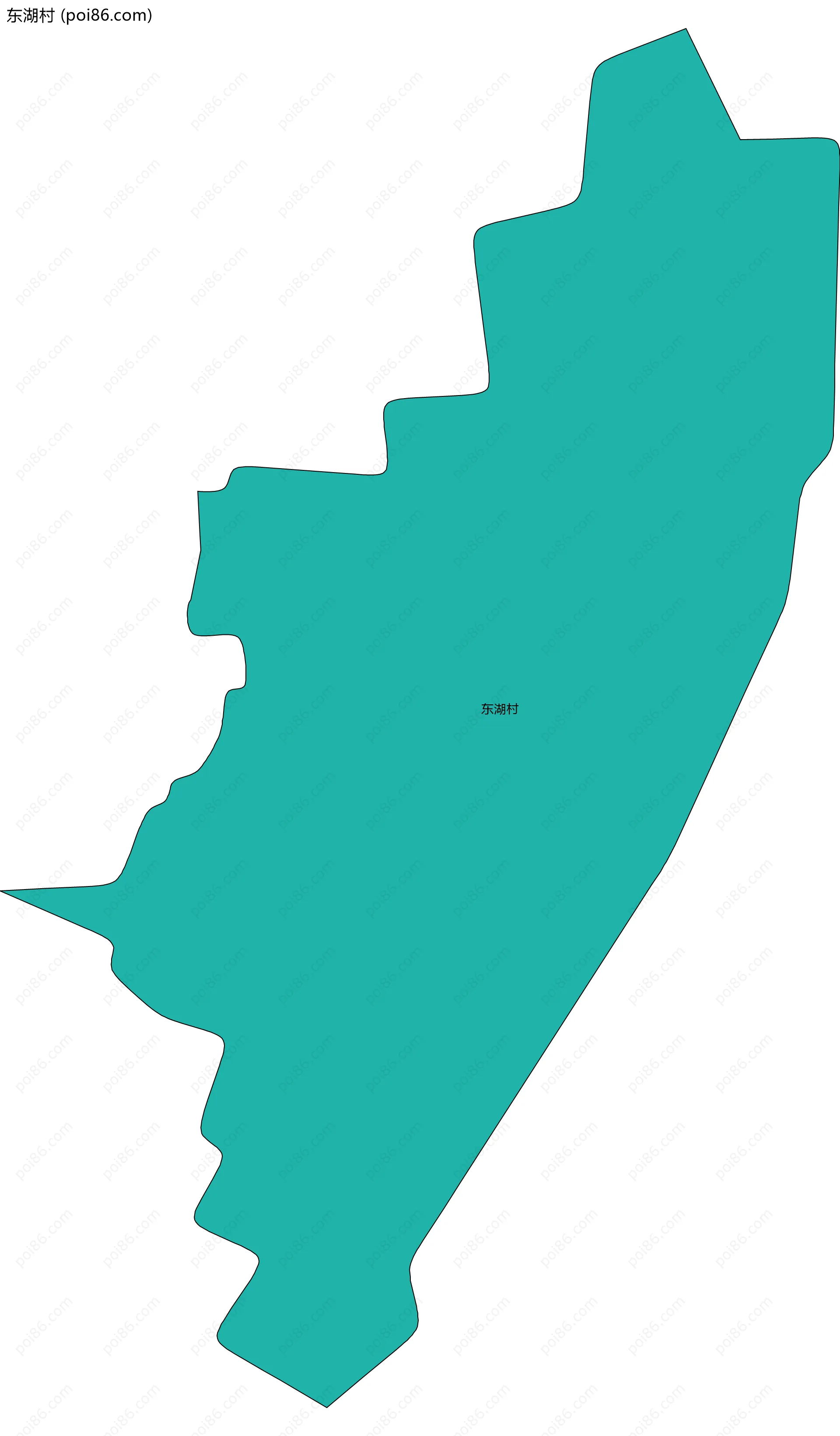 东湖村边界地图