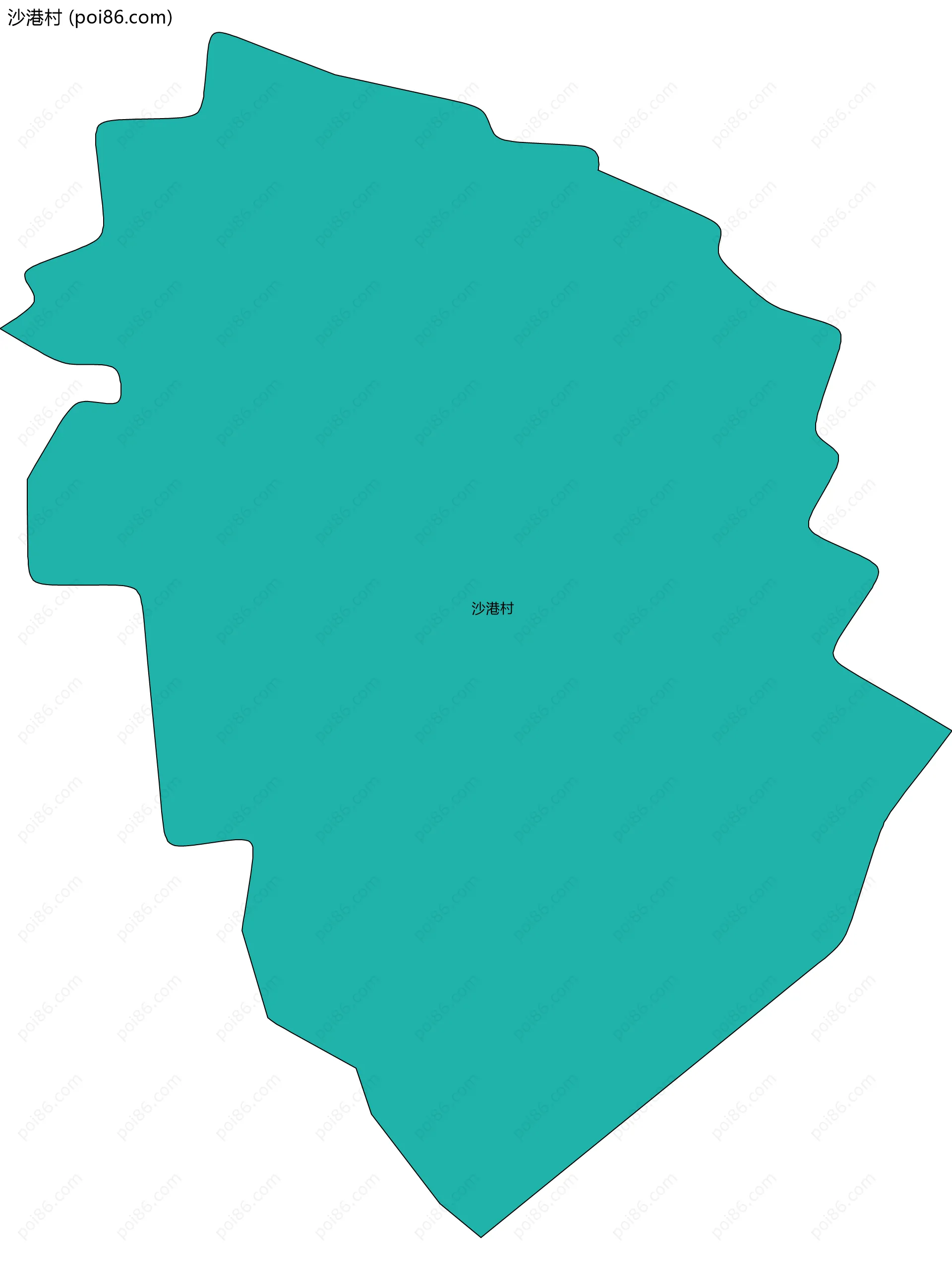 沙港村边界地图