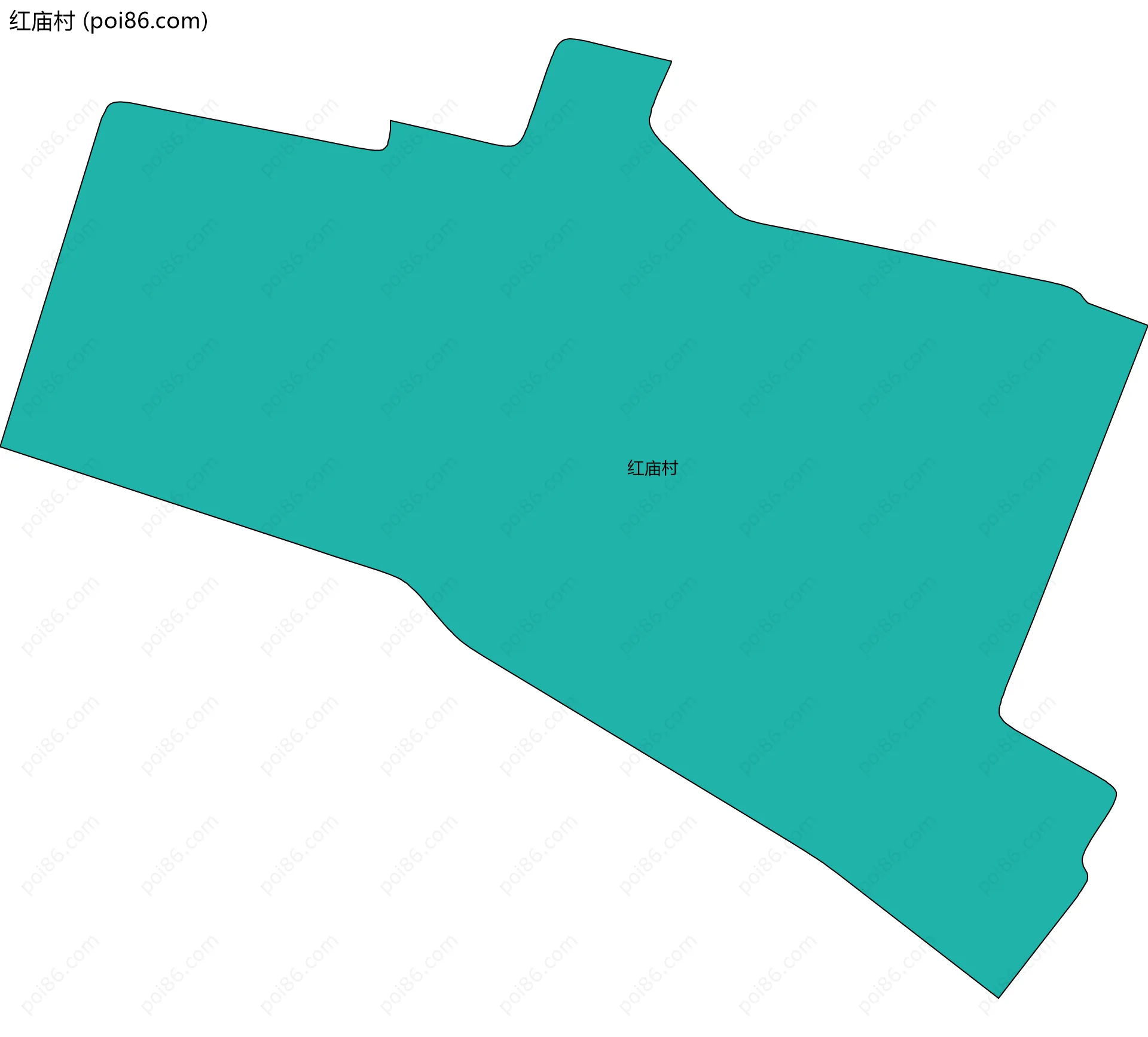 红庙村边界地图