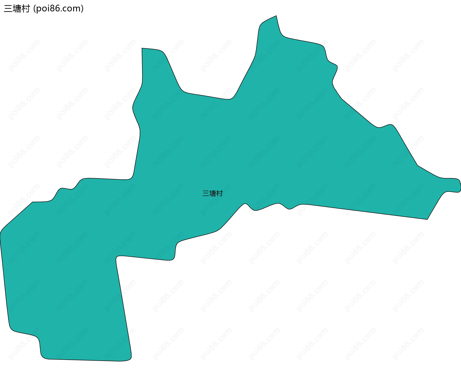 三塘村边界地图