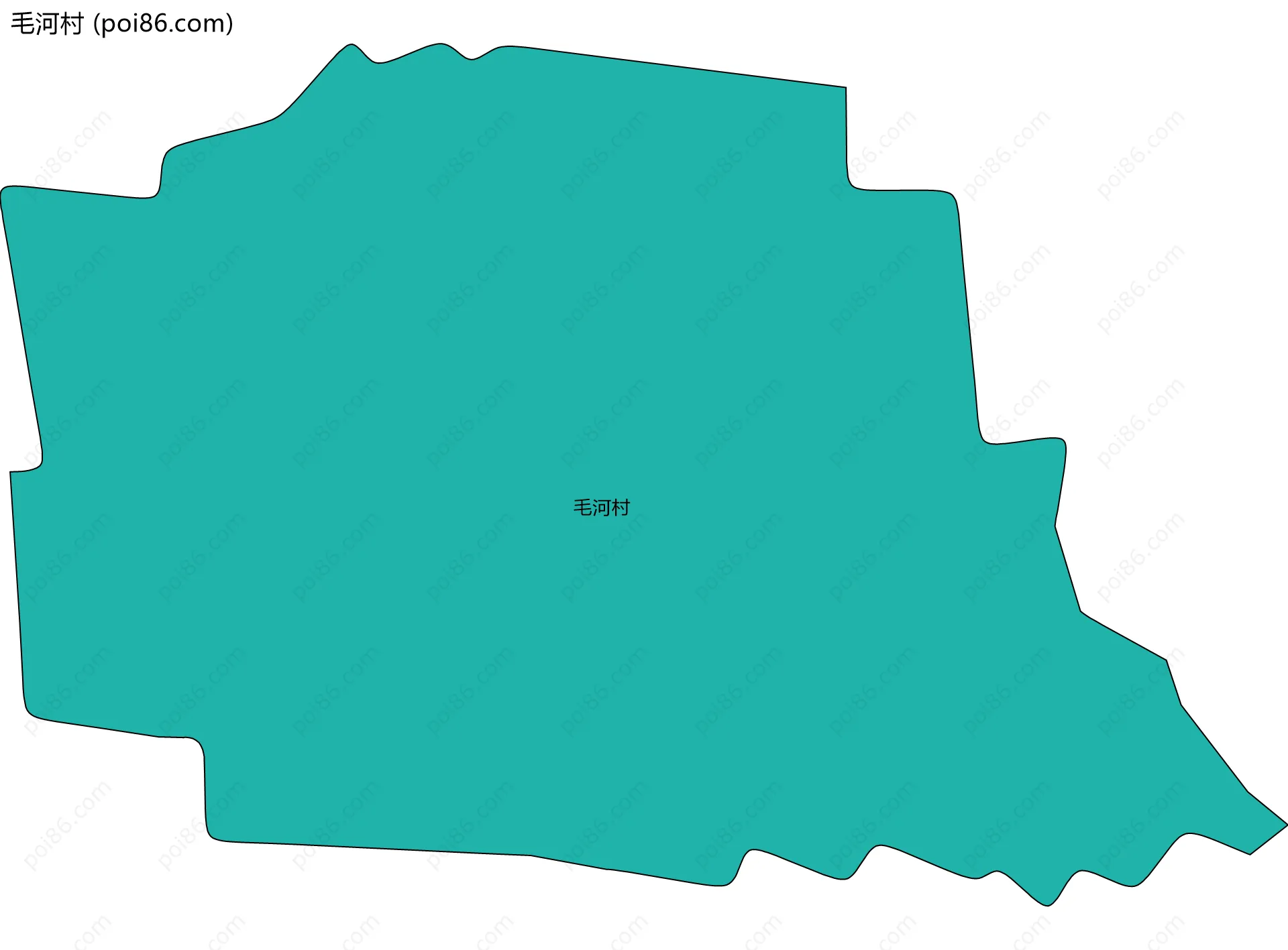 毛河村边界地图