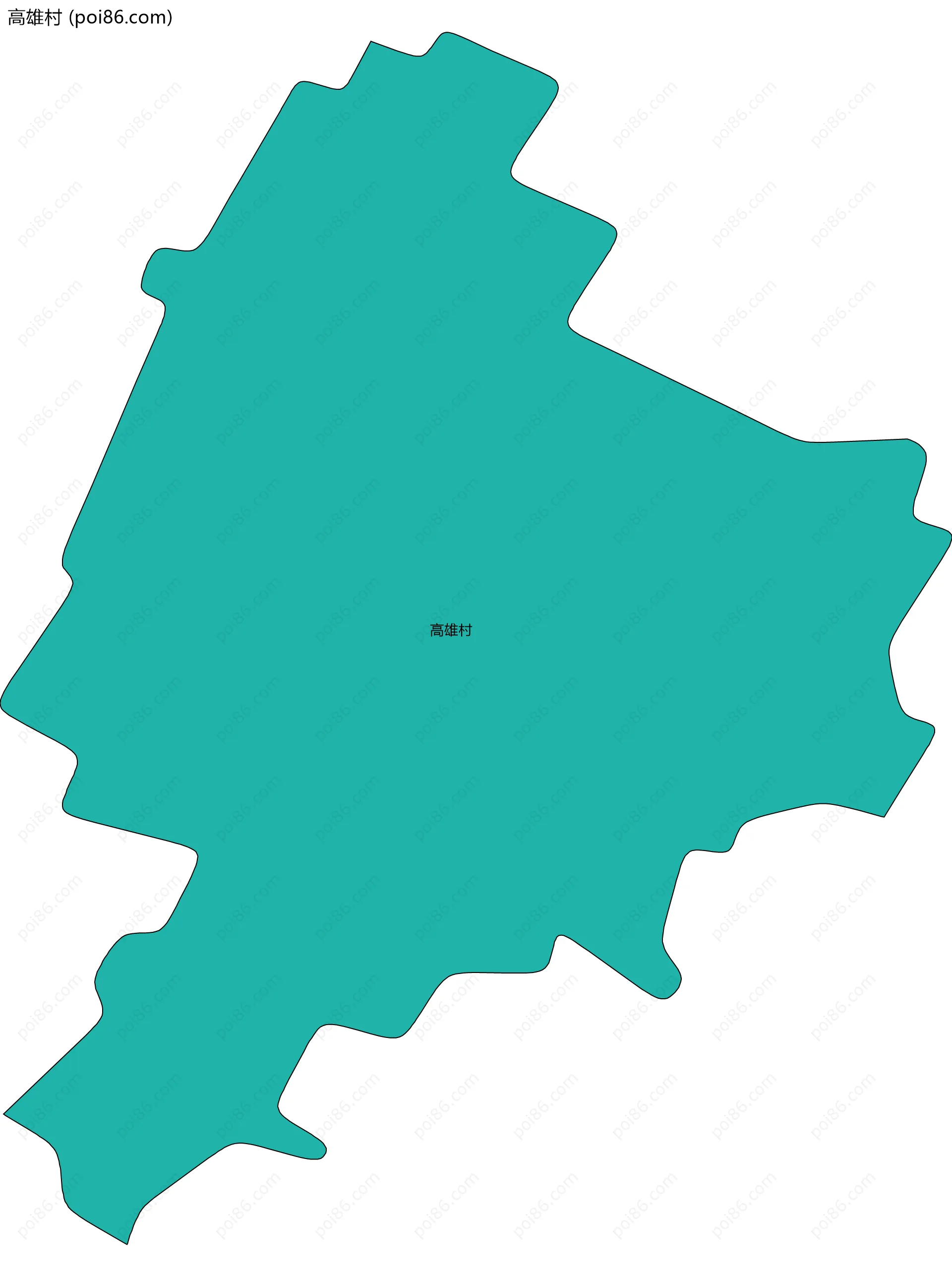 高雄村边界地图