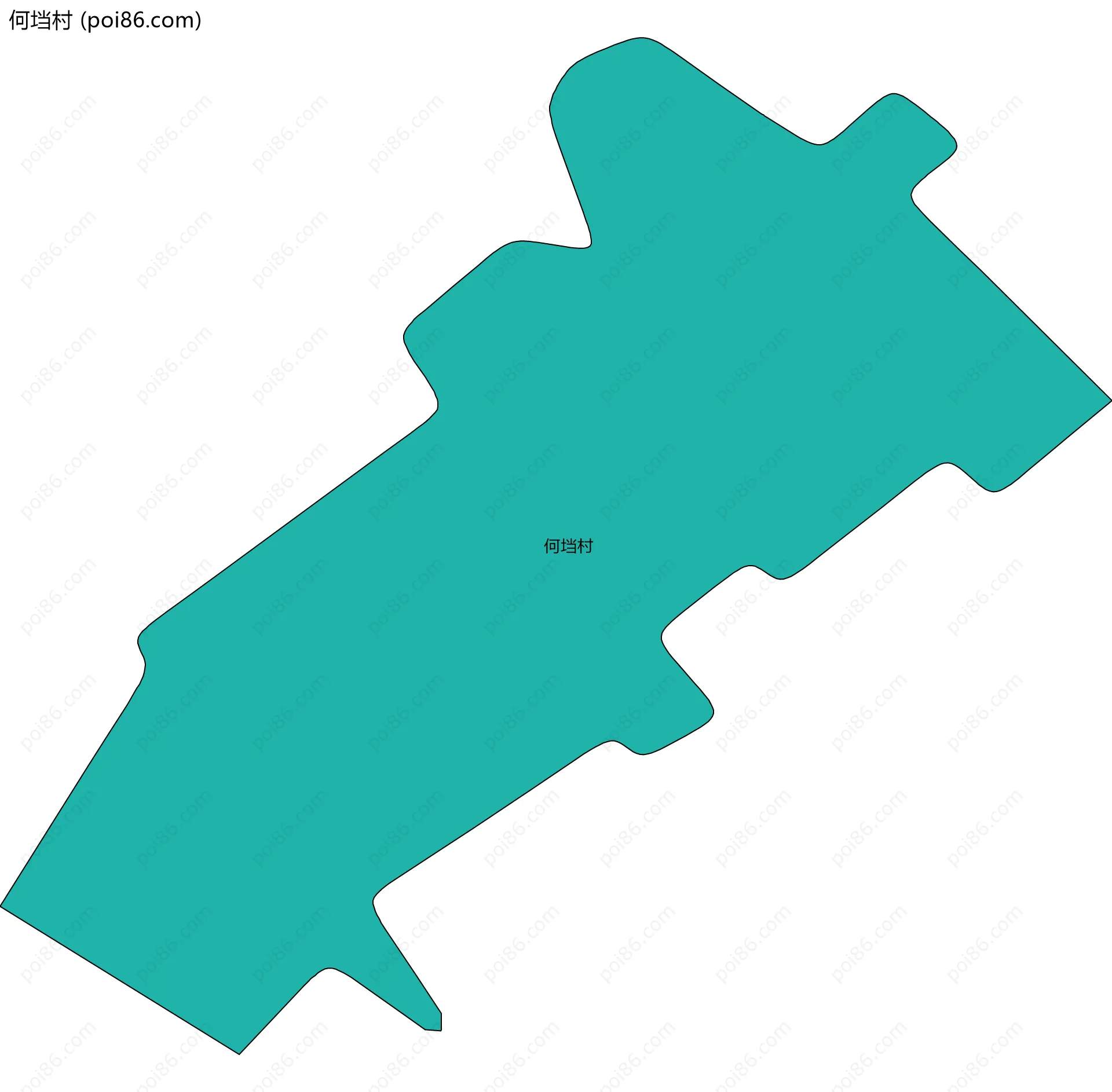 何垱村边界地图