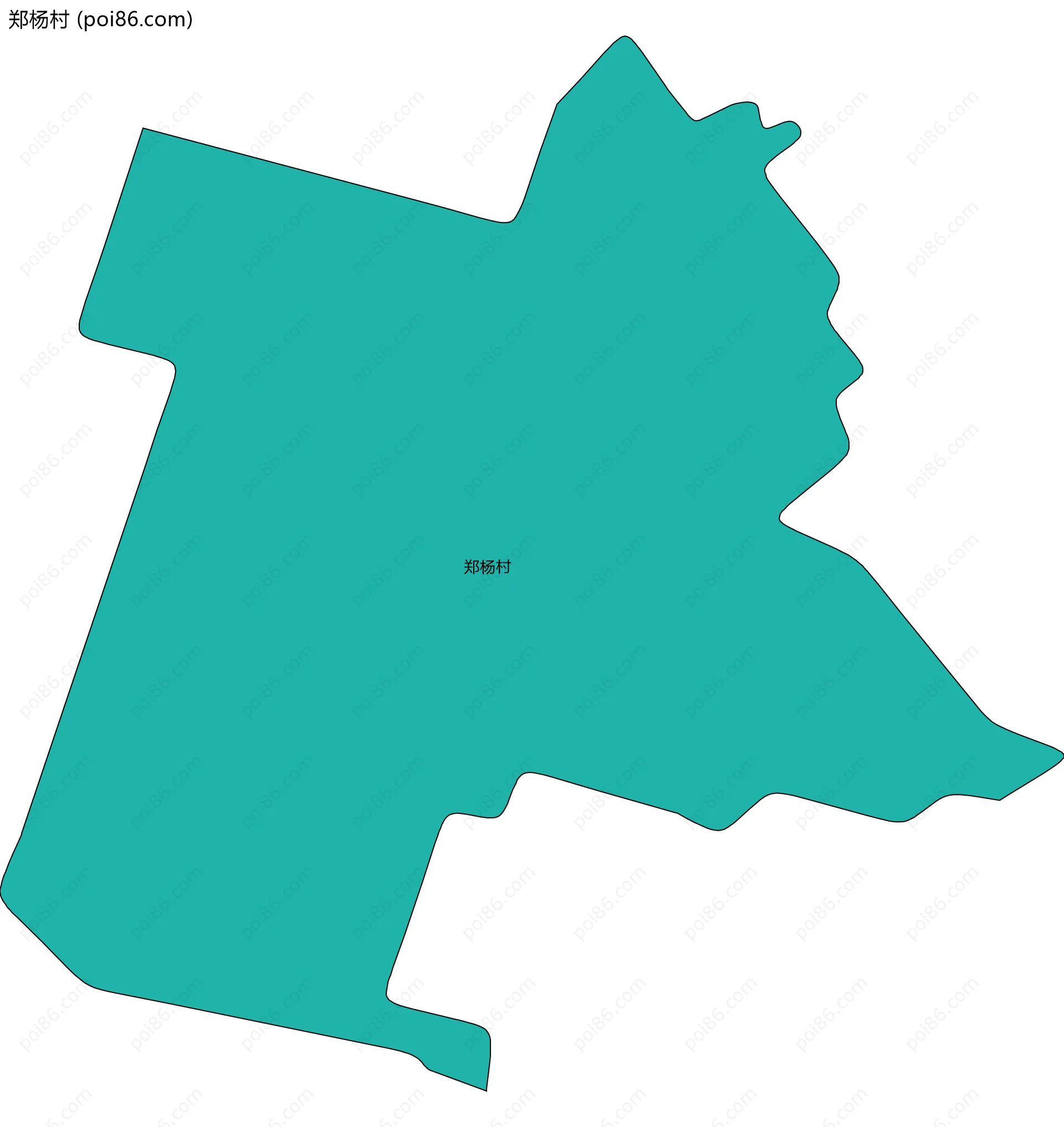 郑杨村边界地图