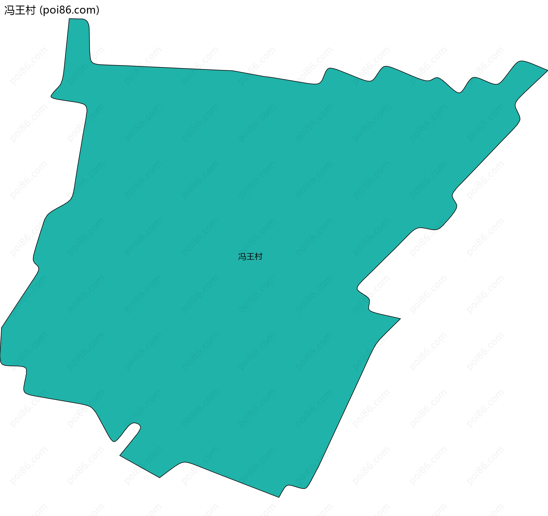 冯王村边界地图