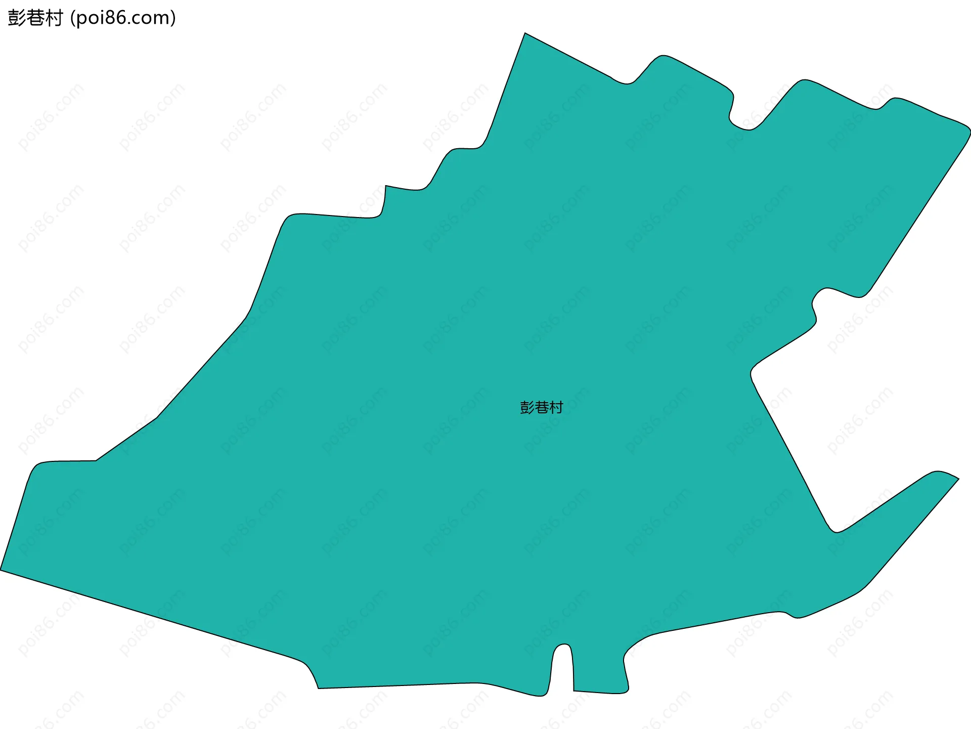 彭巷村边界地图