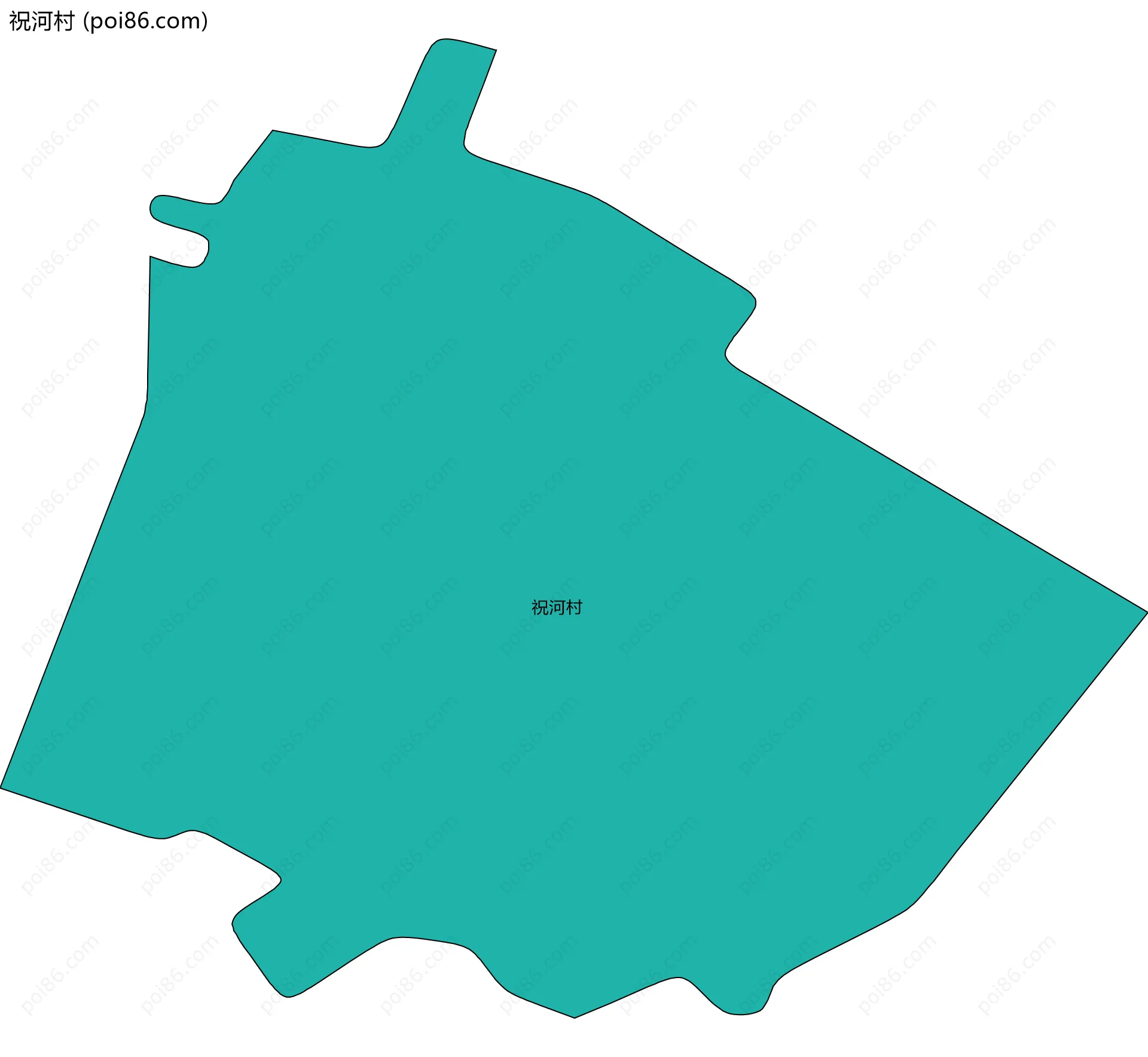 祝河村边界地图