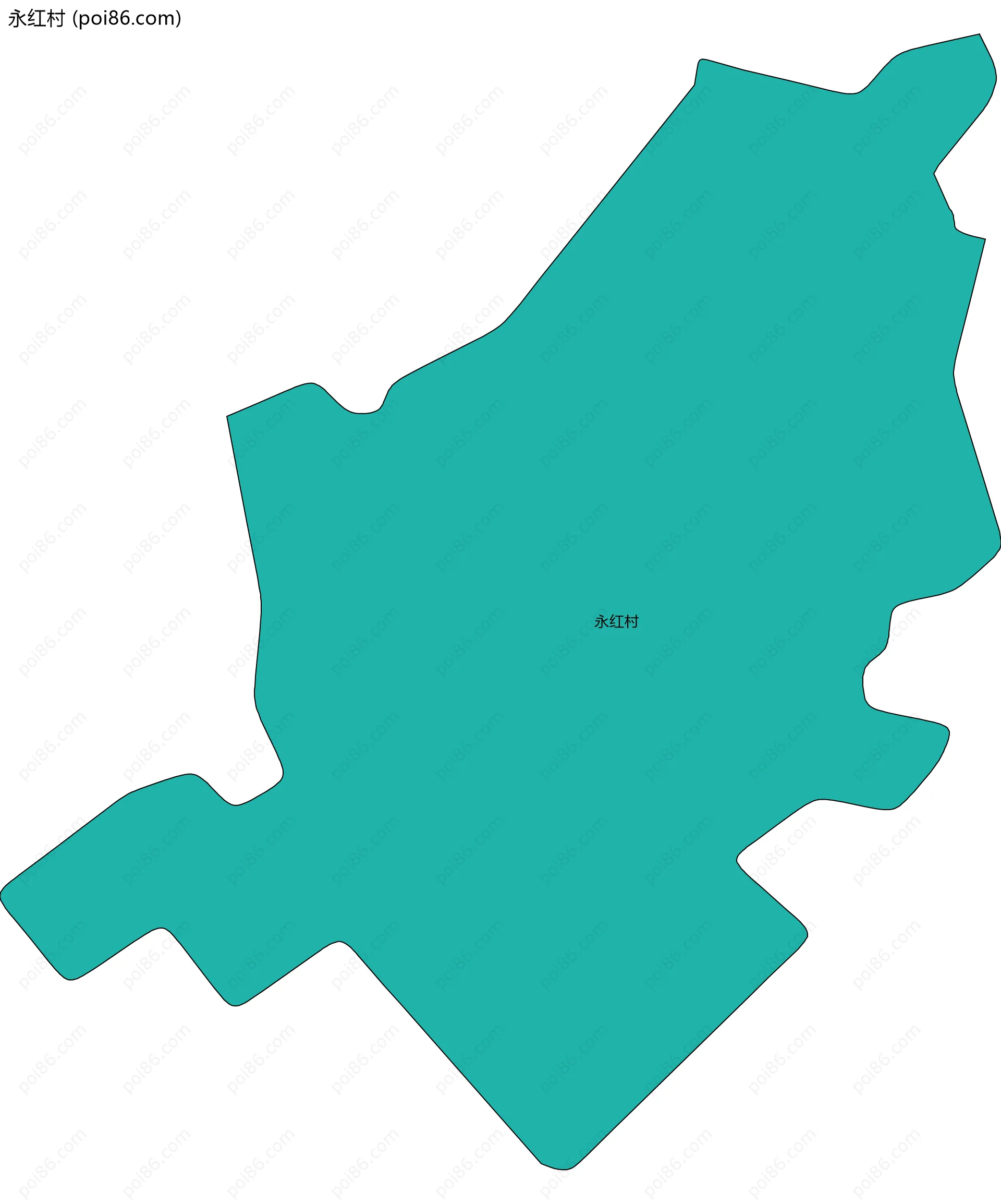 永红村边界地图