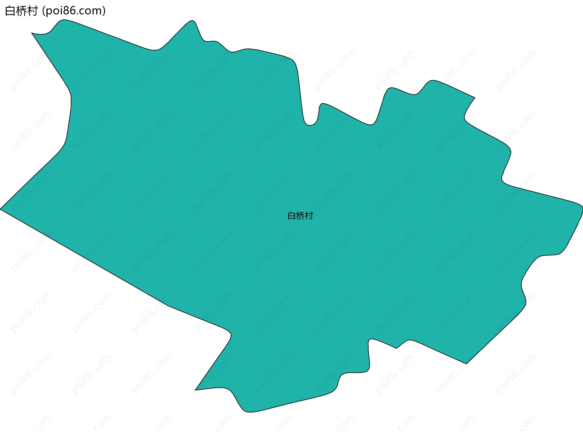 白桥村边界地图