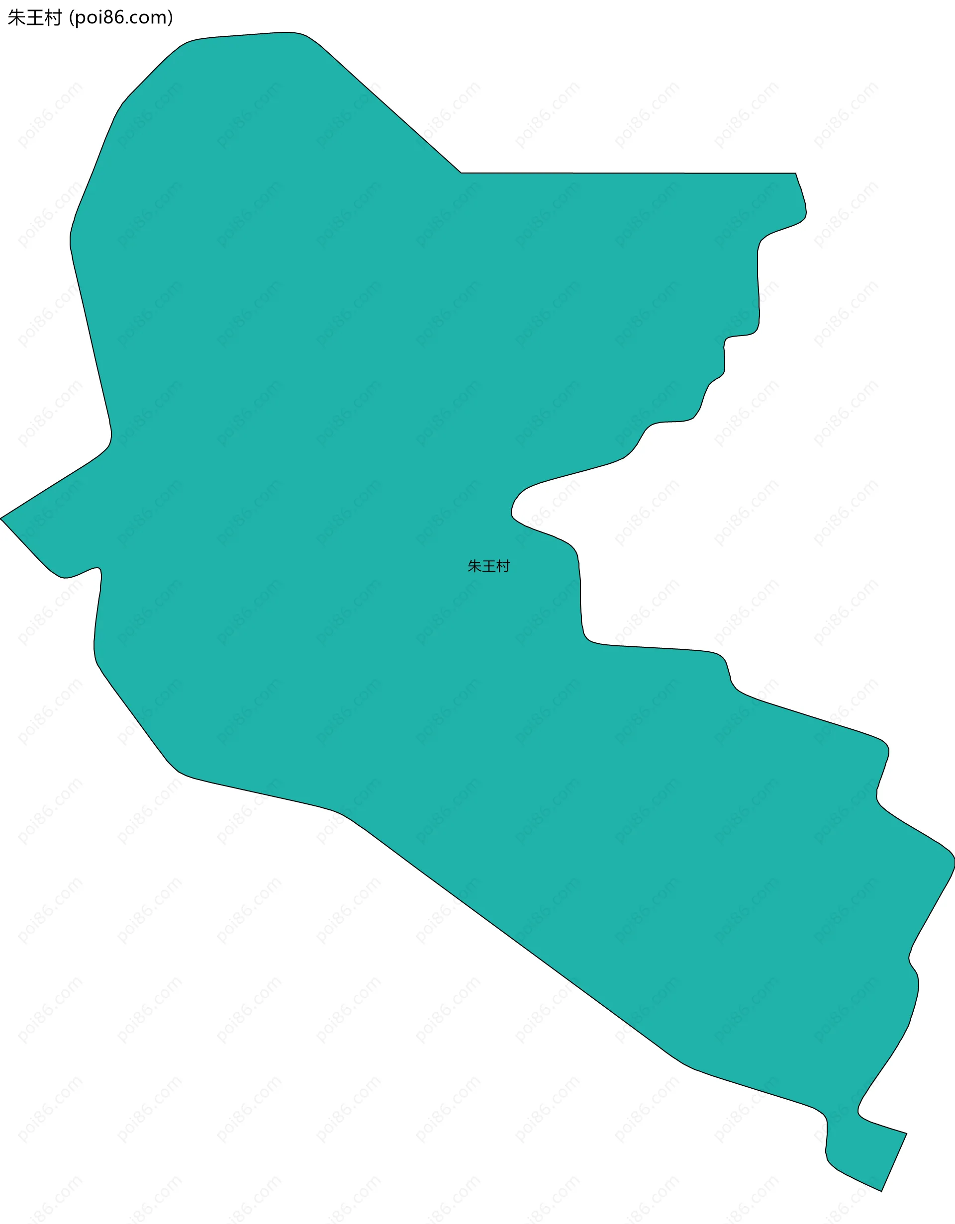 朱王村边界地图