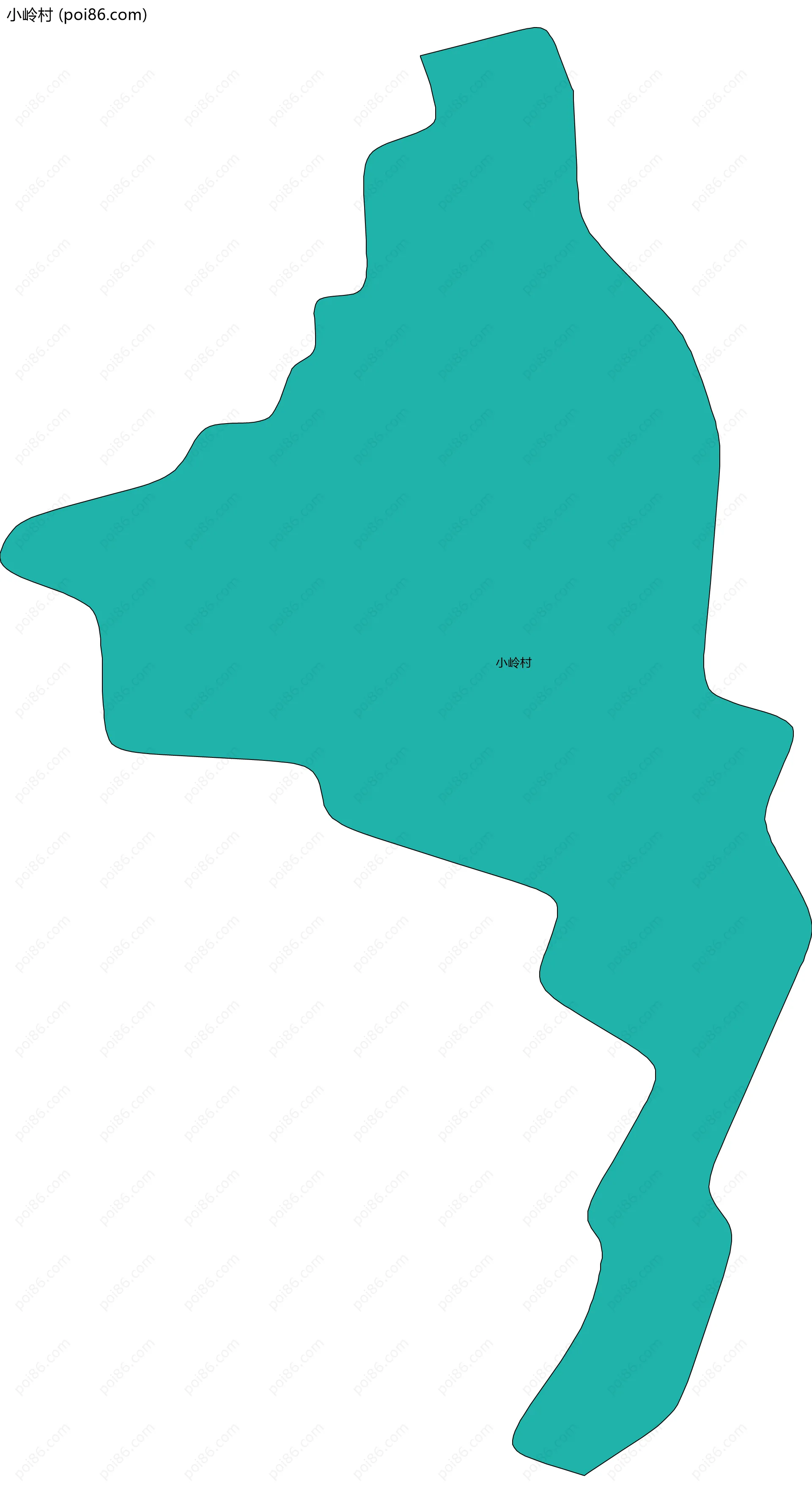 小岭村边界地图