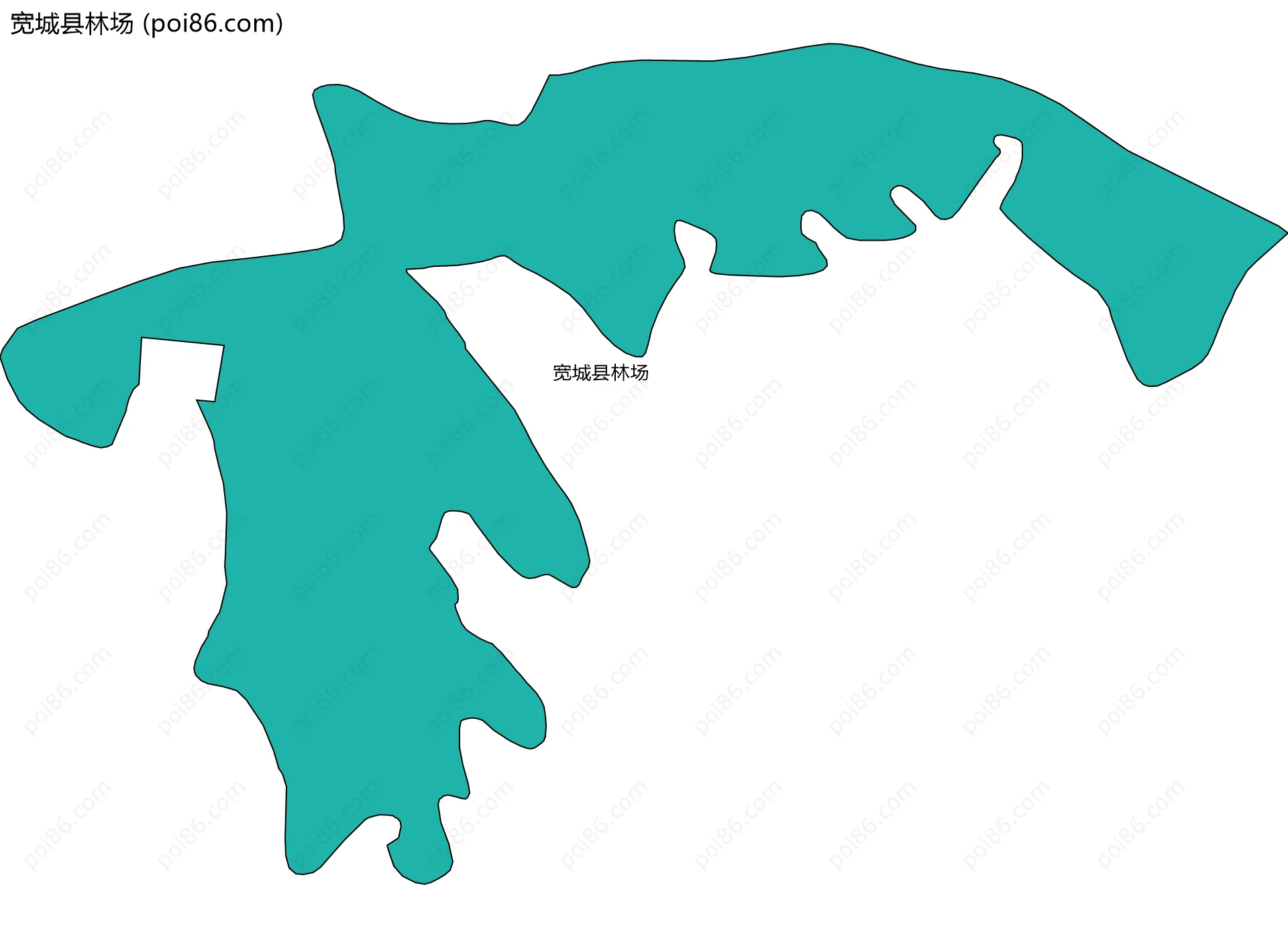 宽城县林场边界地图