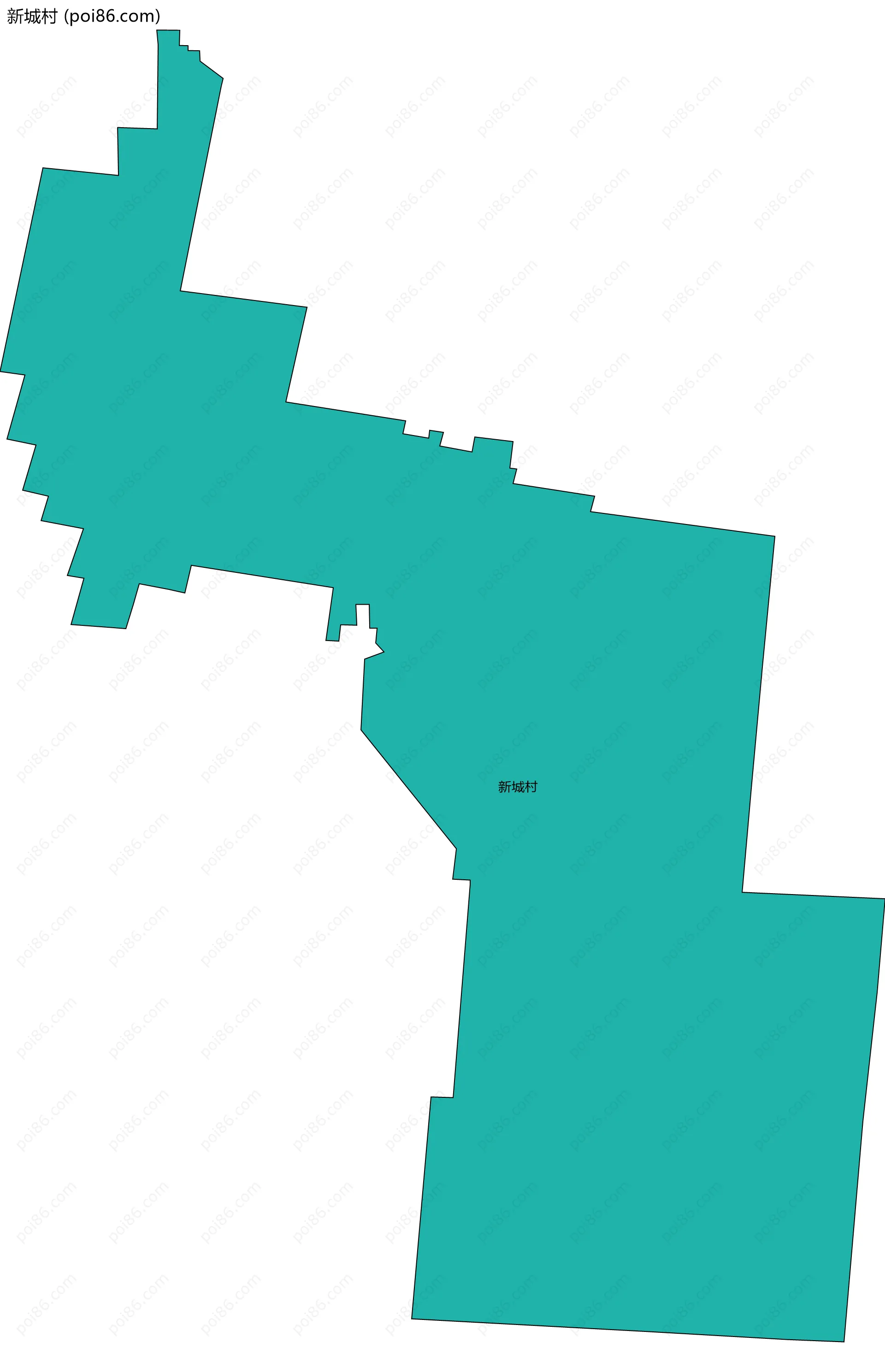 新城村边界地图