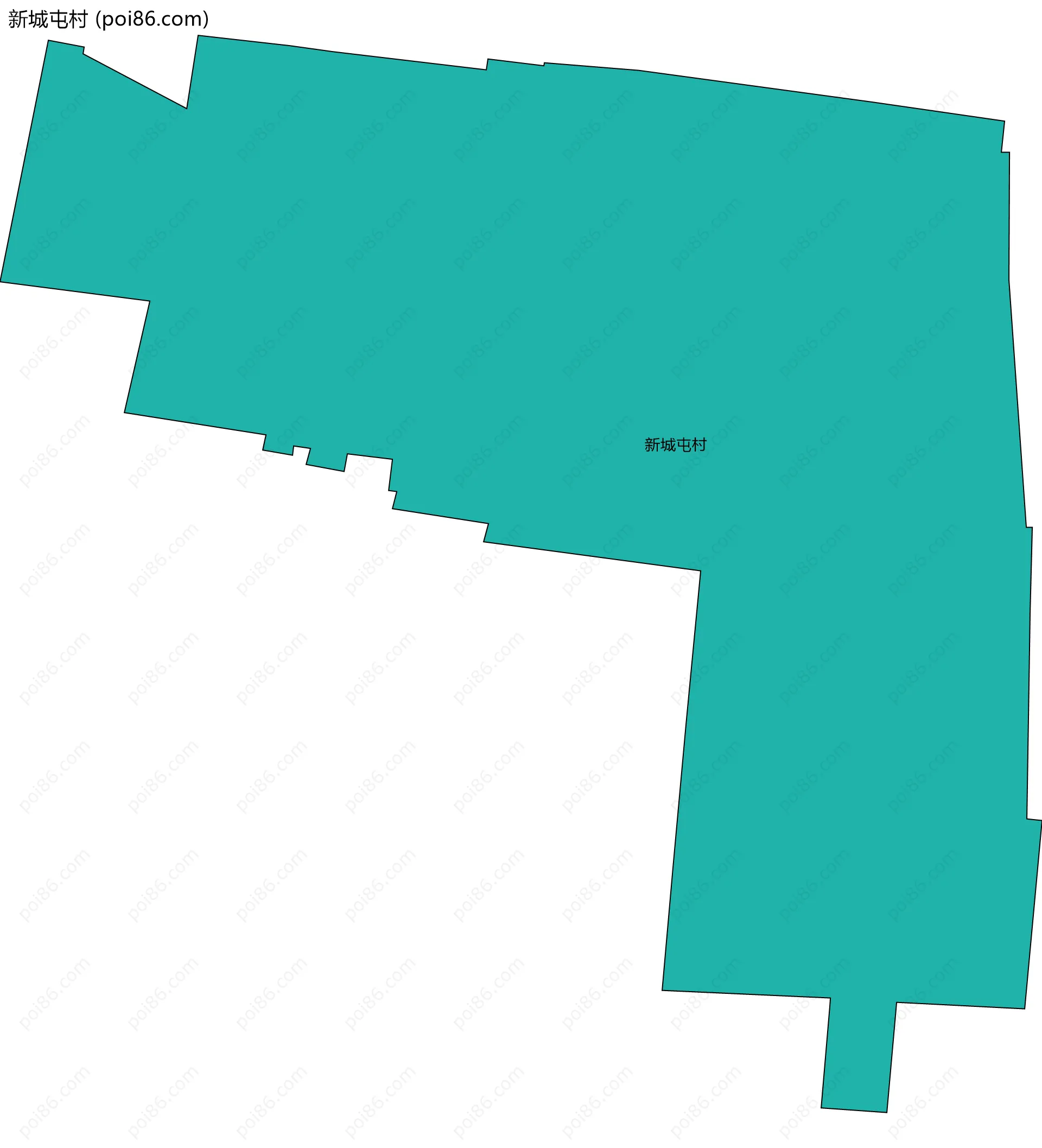 新城屯村边界地图