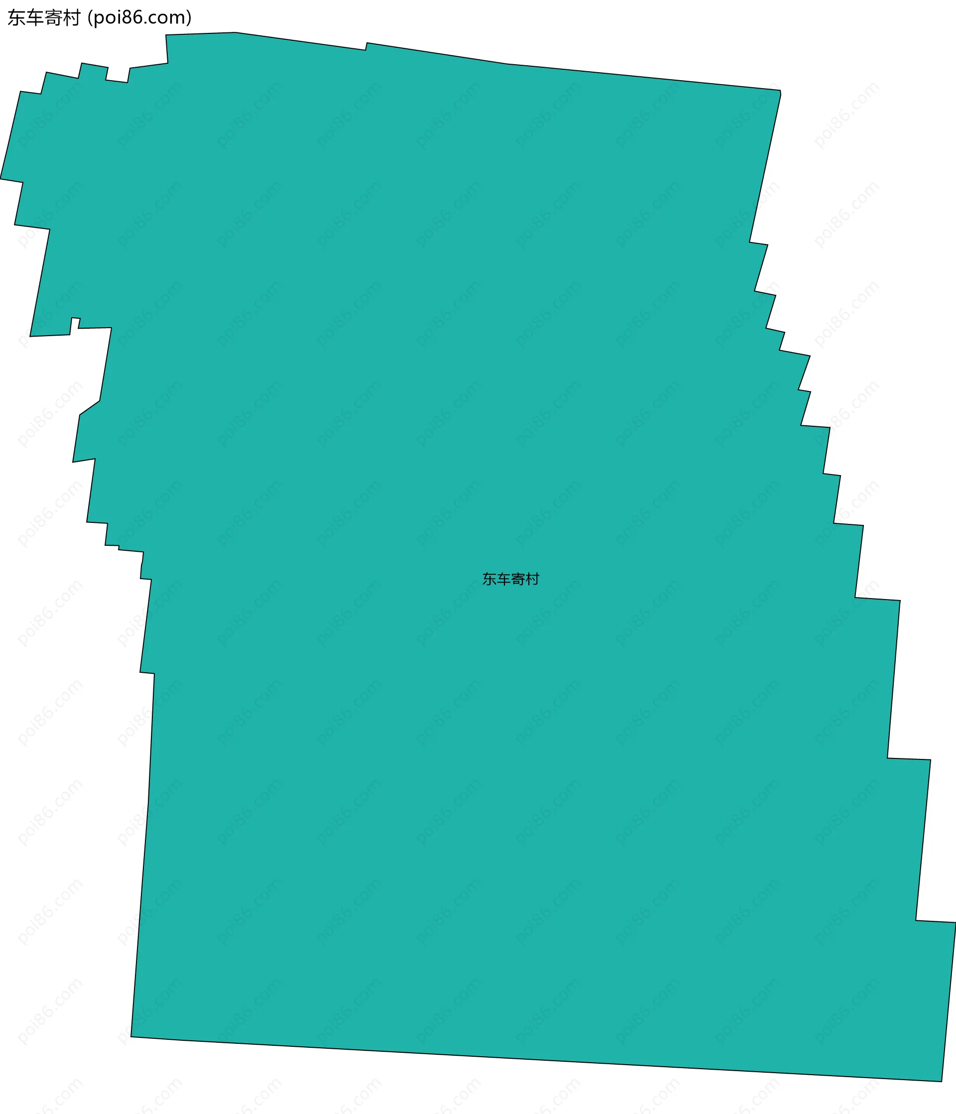 东车寄村边界地图