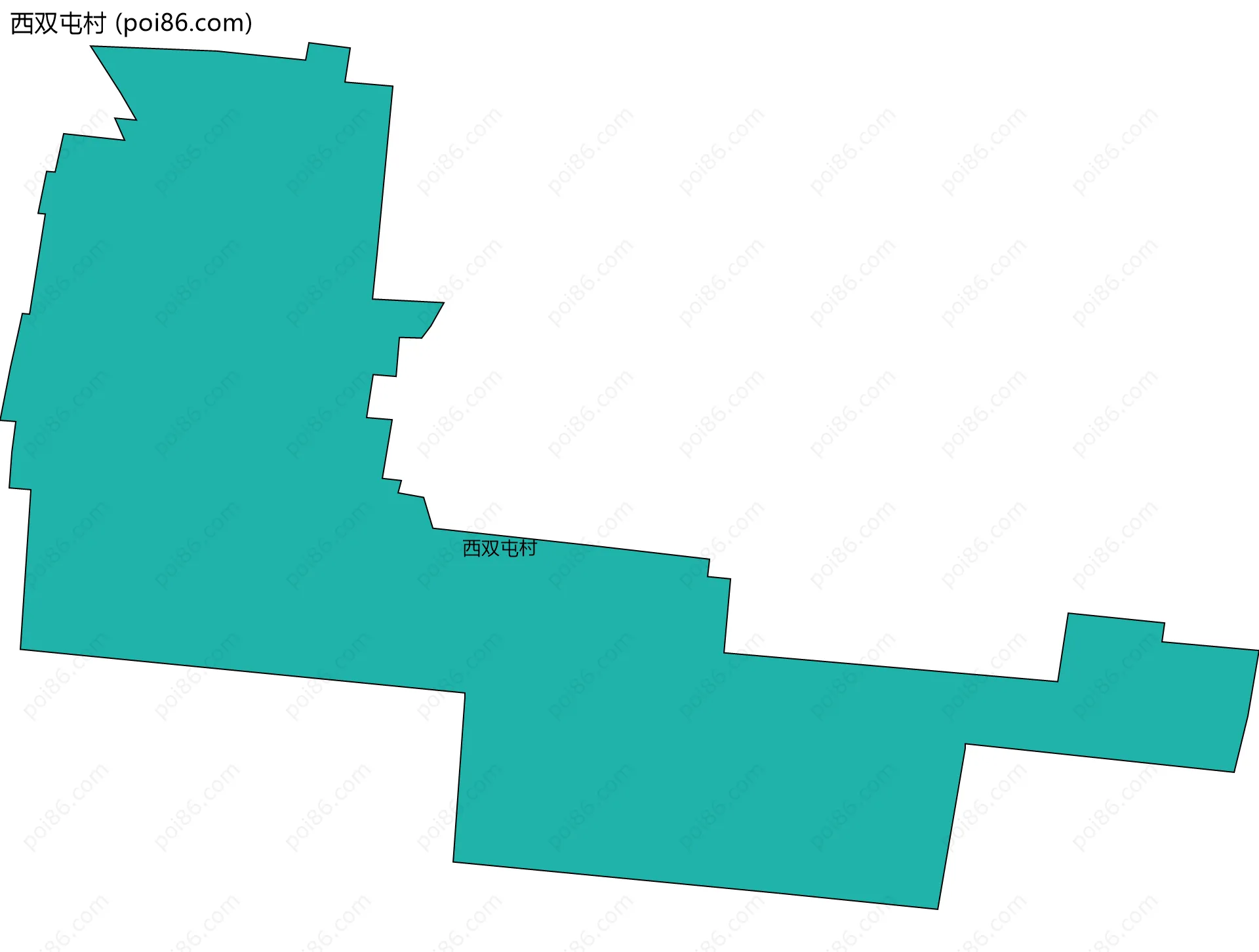 西双屯村边界地图