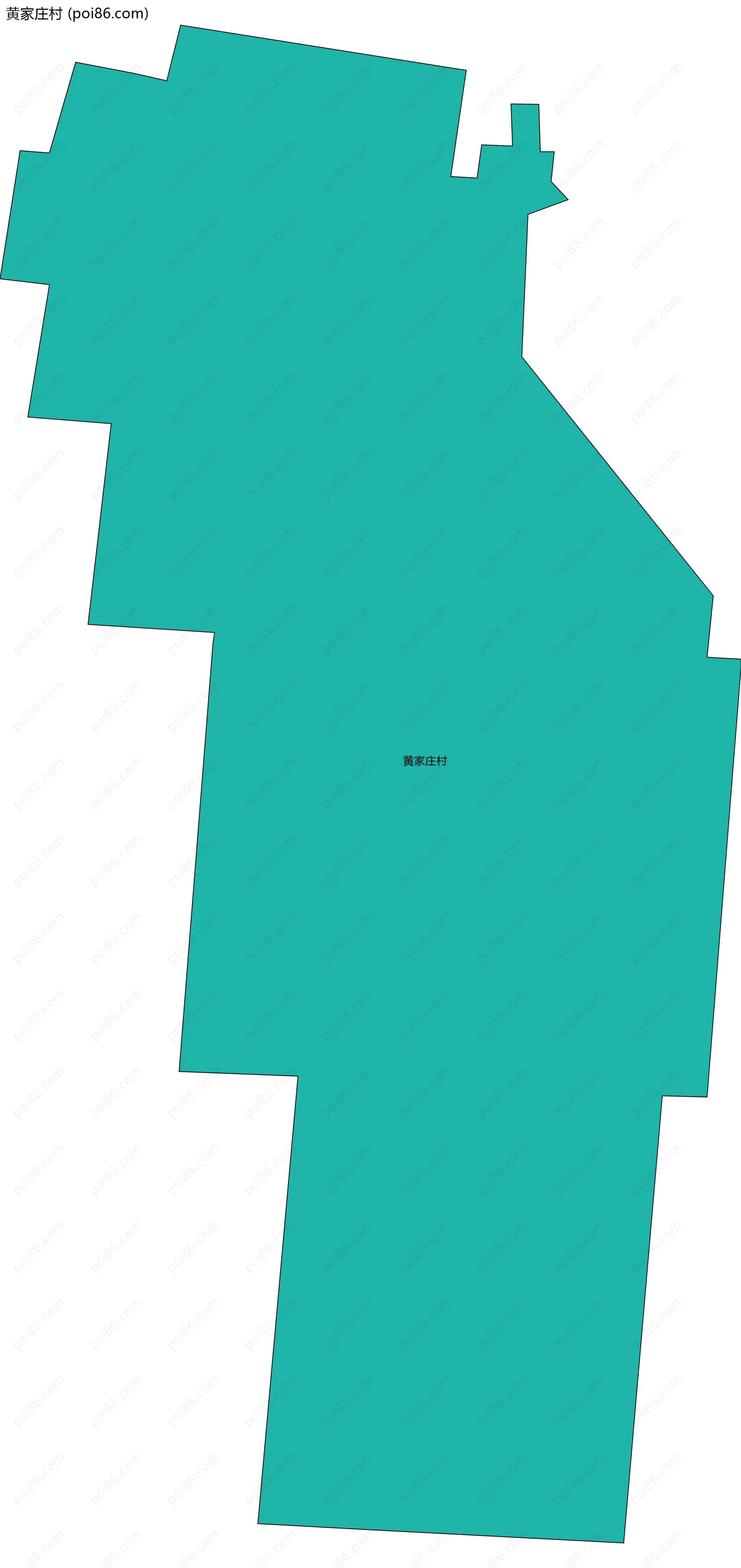 黄家庄村边界地图