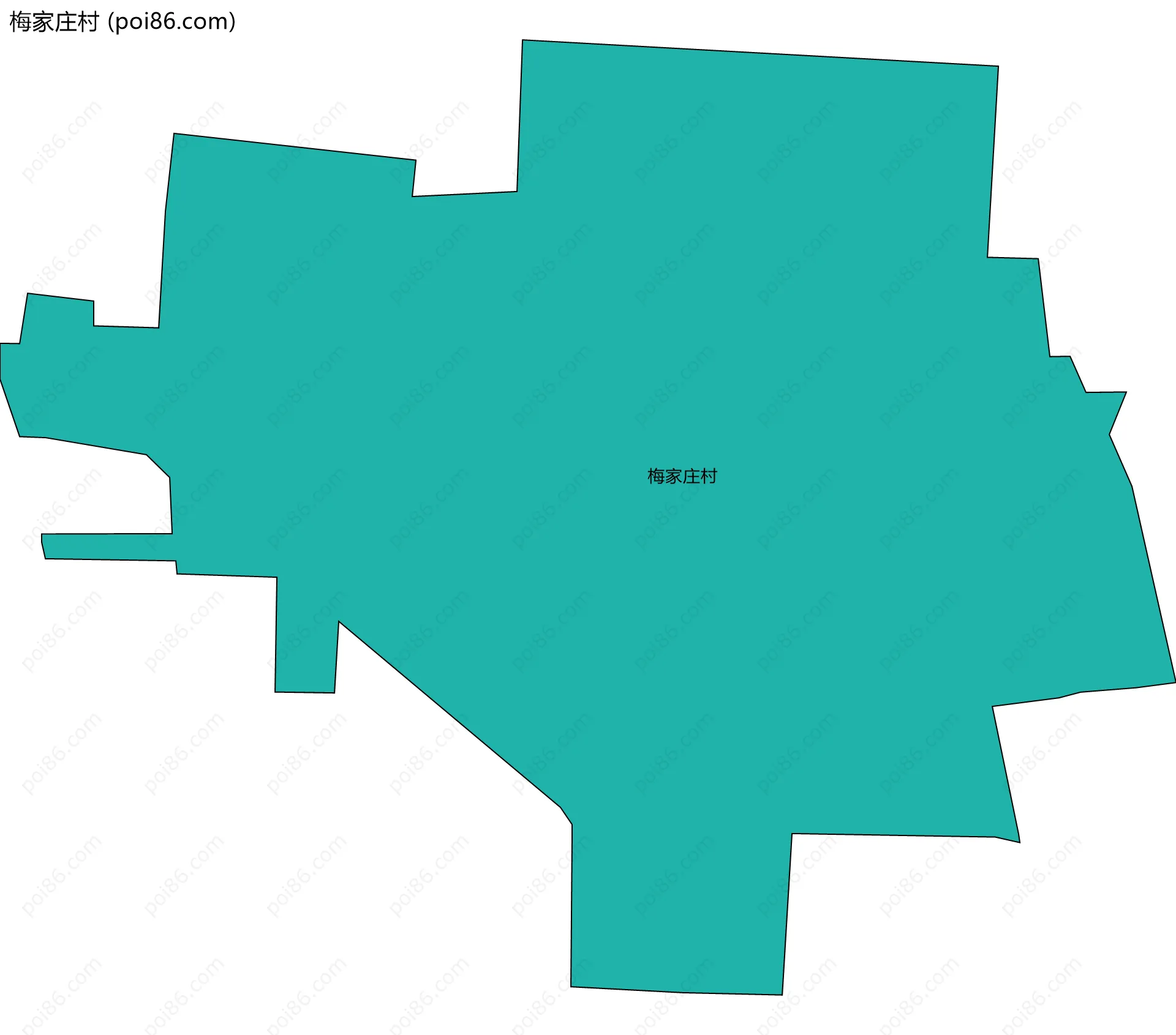 梅家庄村边界地图
