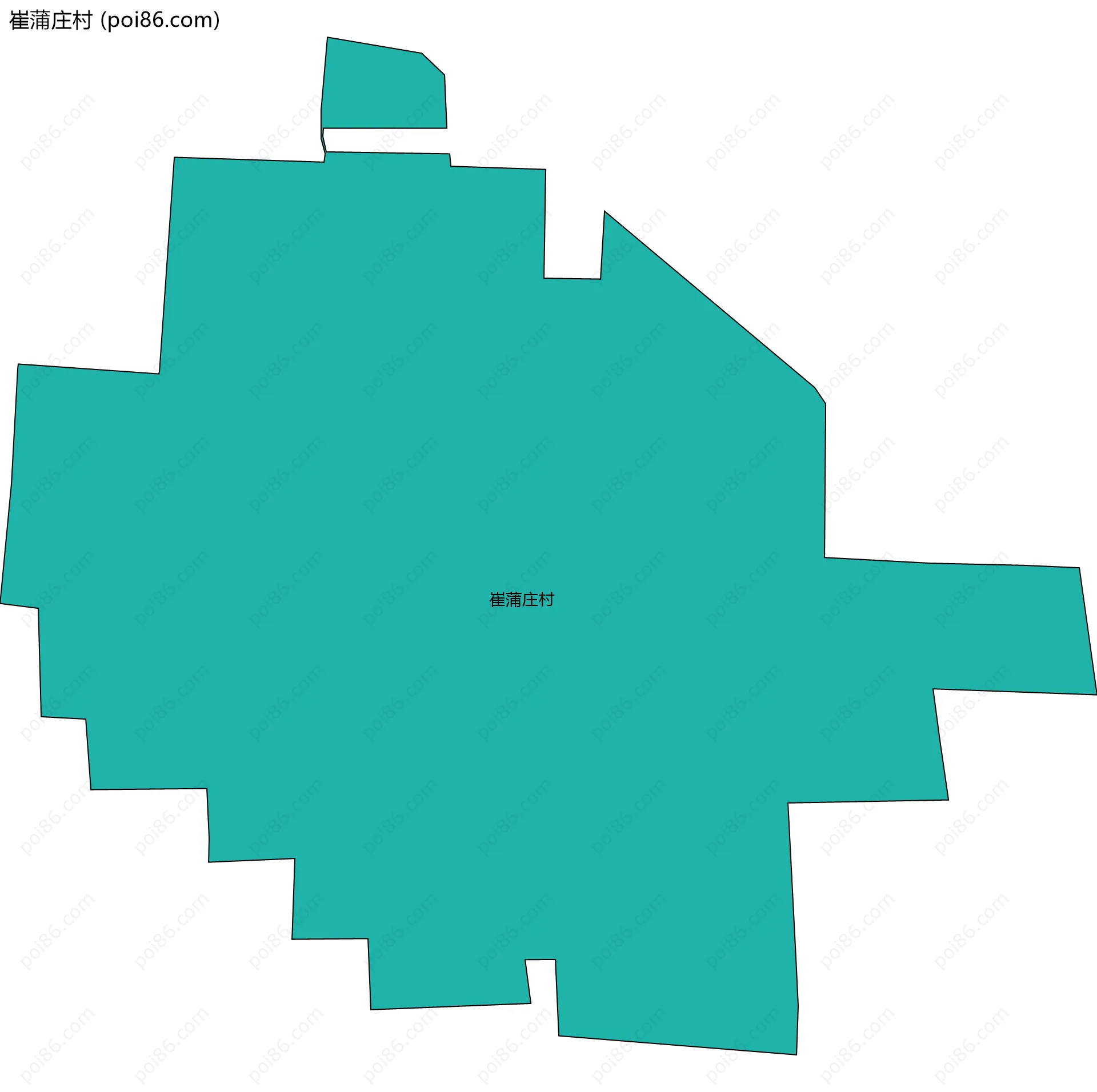 崔蒲庄村边界地图