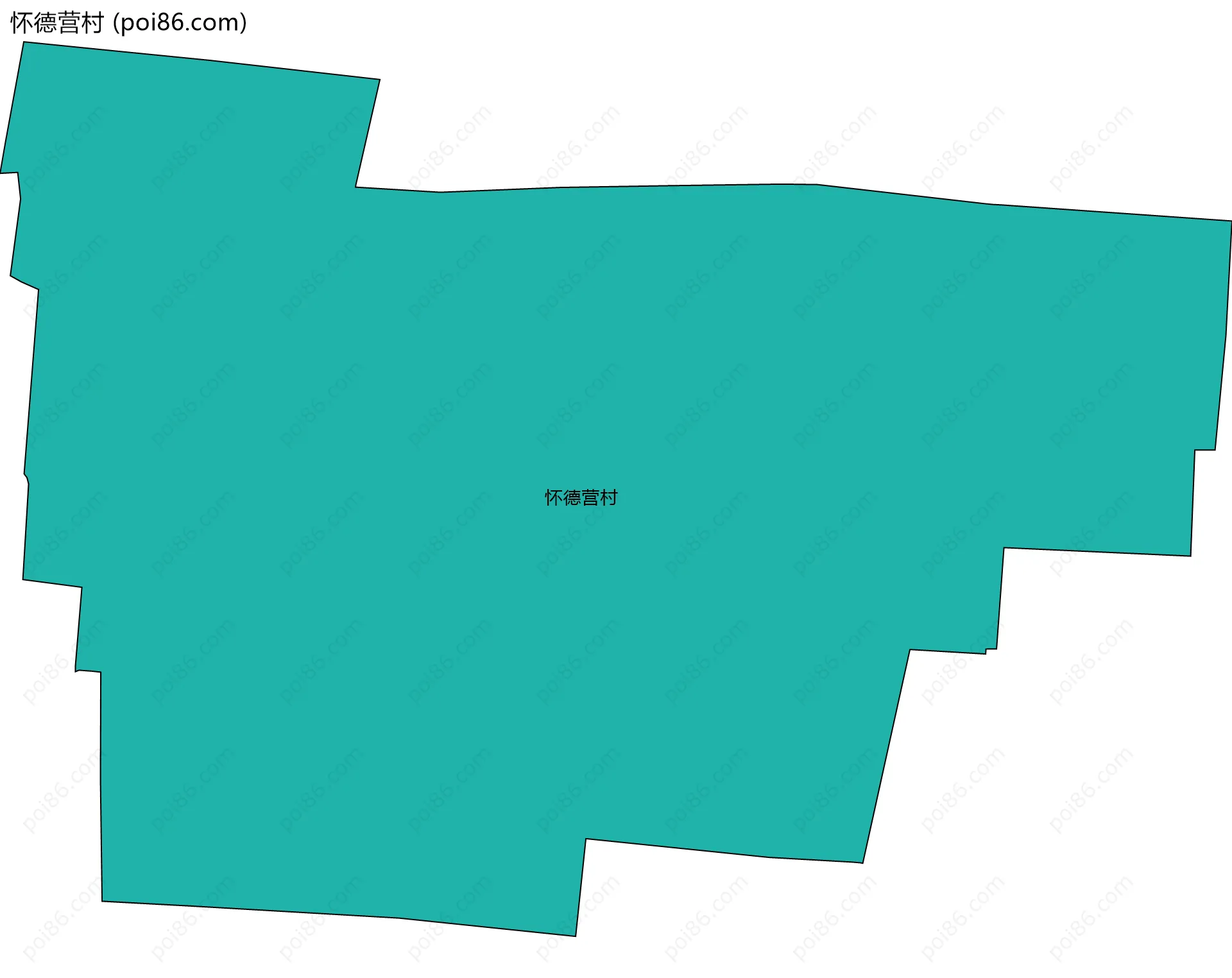 怀德营村边界地图