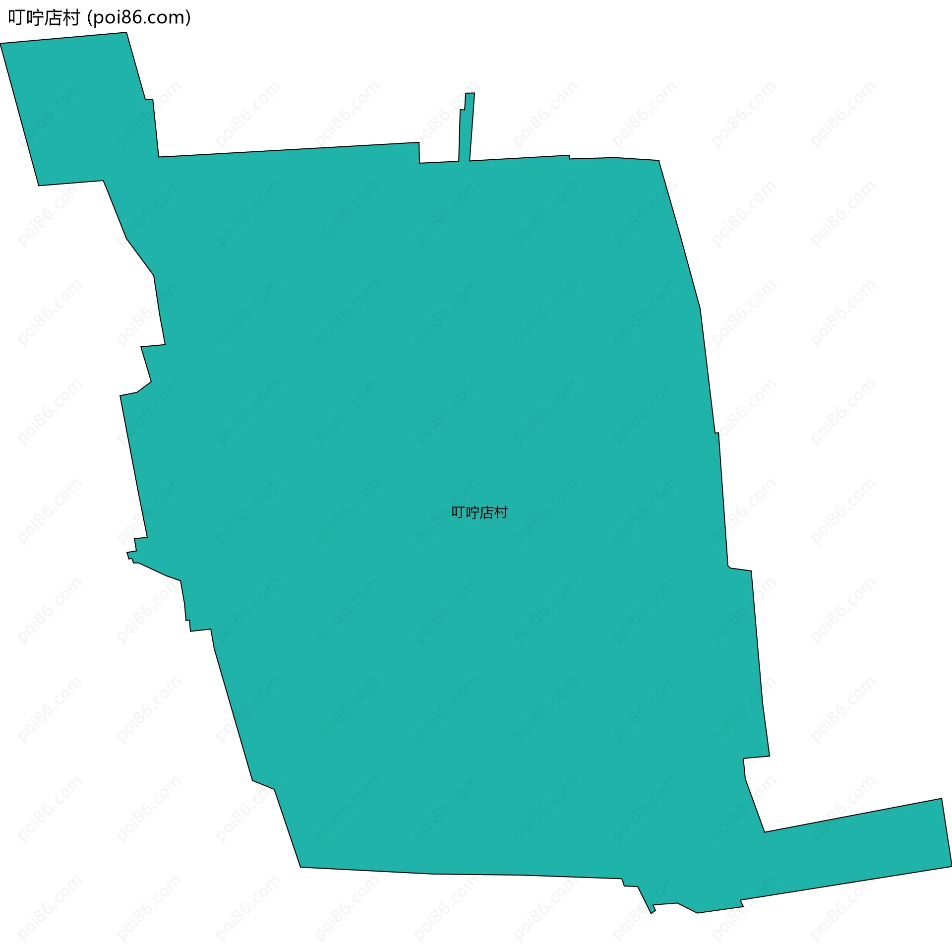叮咛店村边界地图