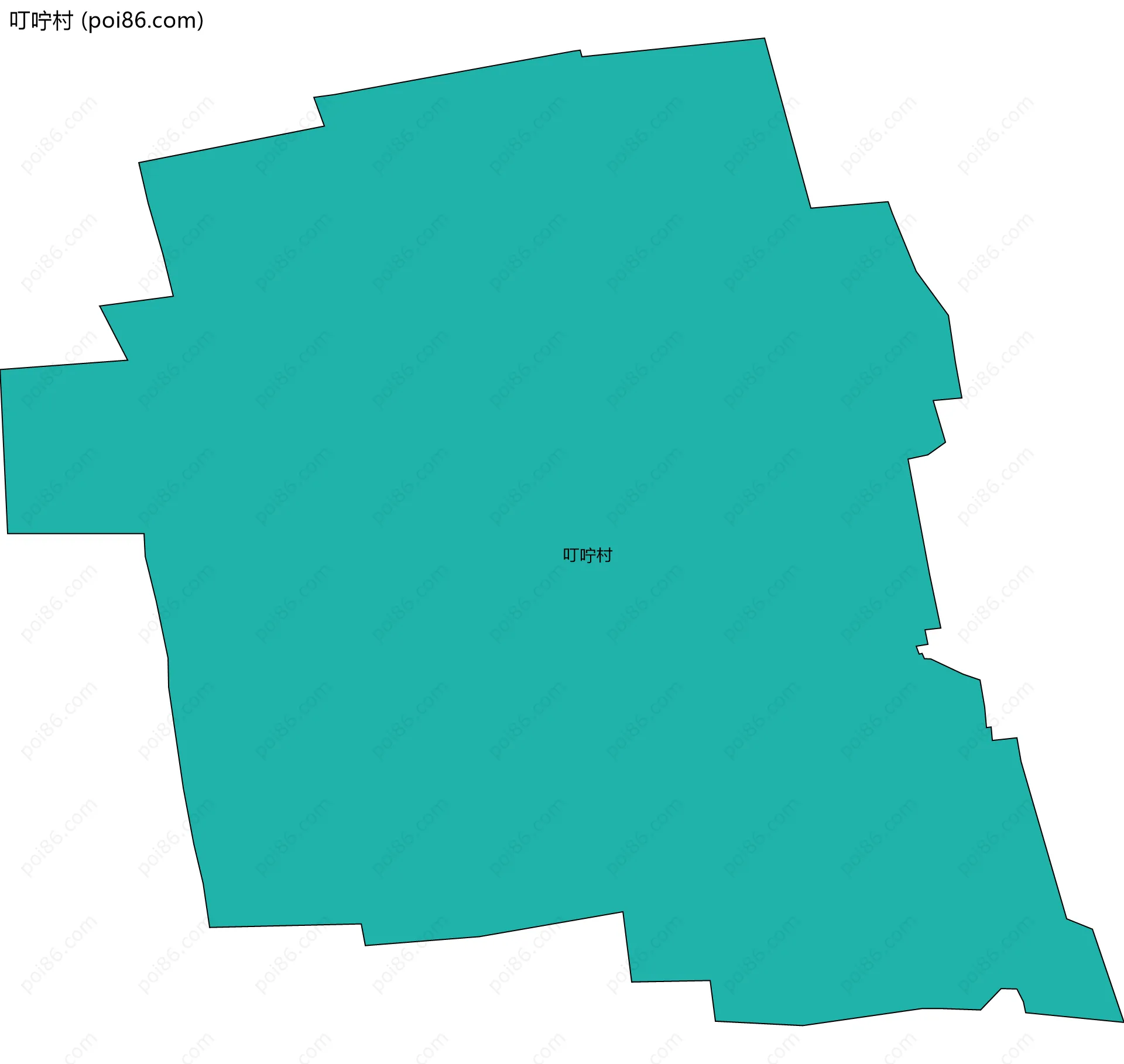 叮咛村边界地图