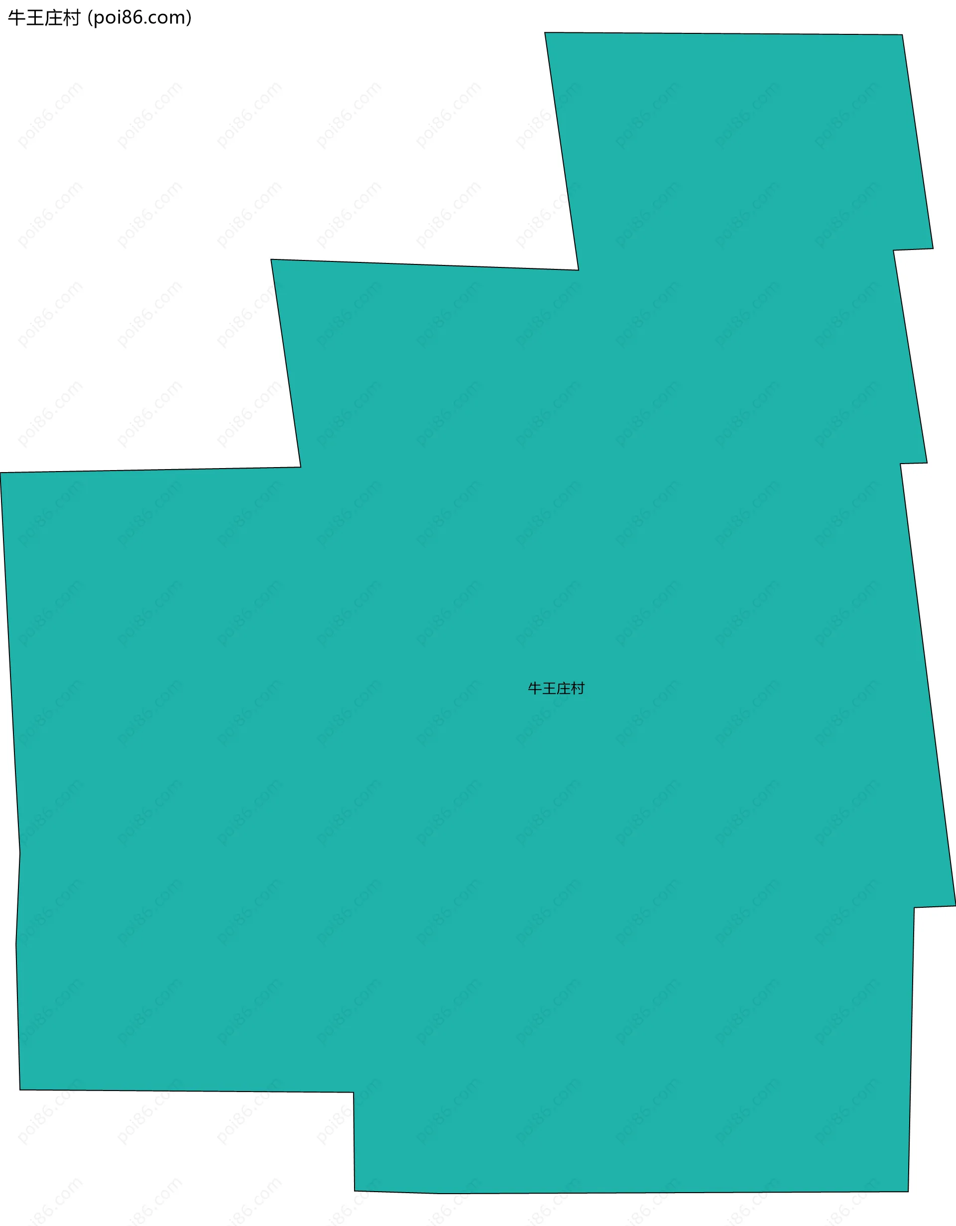 牛王庄村边界地图