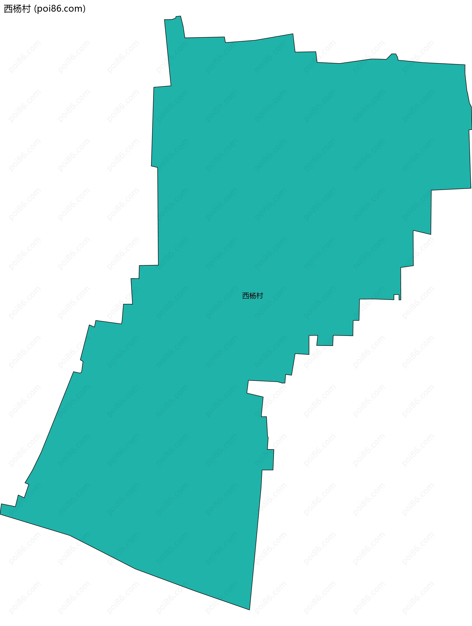 西杨村边界地图