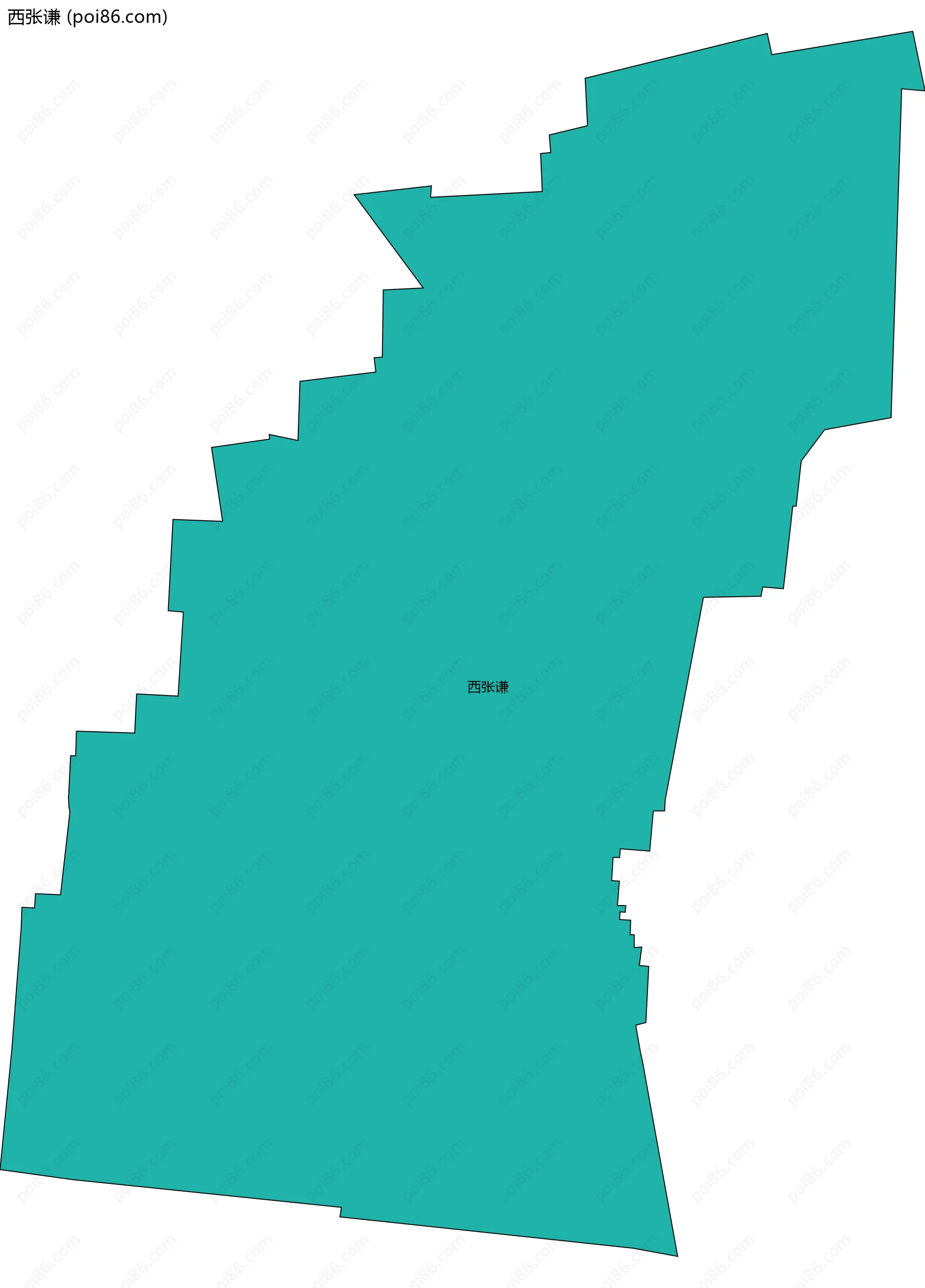 西张谦边界地图