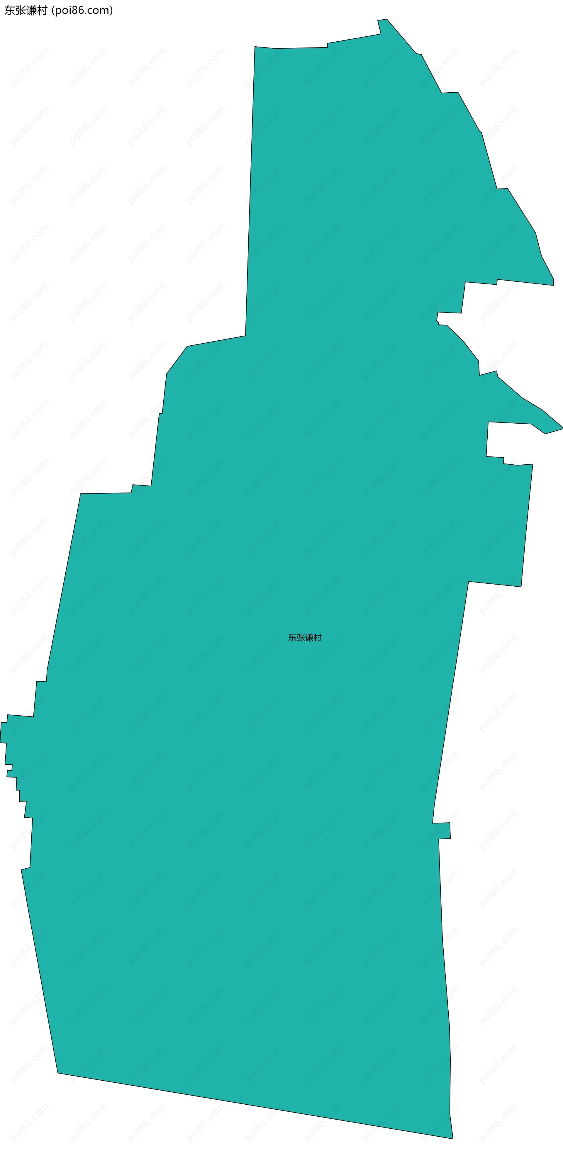 东张谦村边界地图