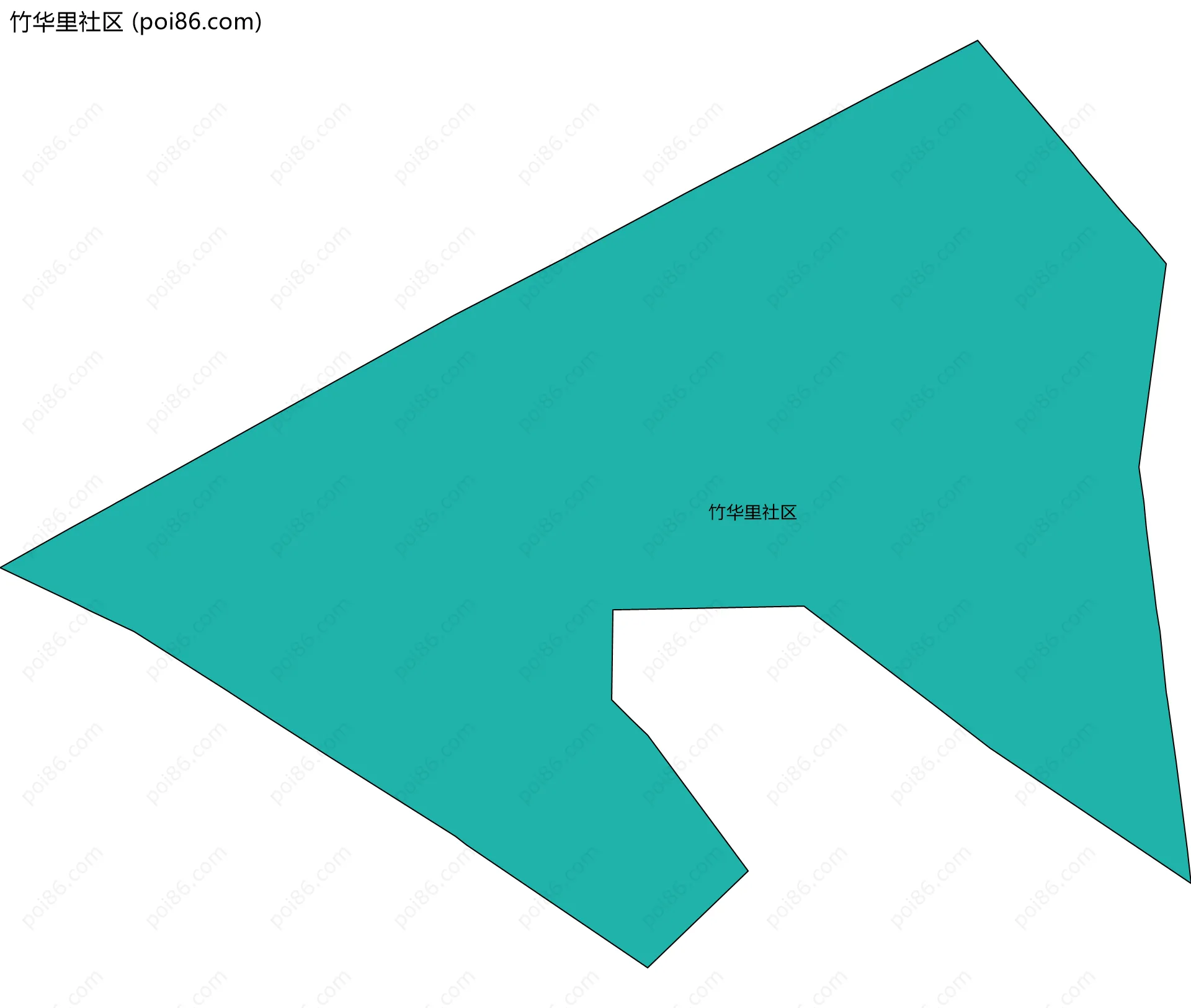 竹华里社区边界地图