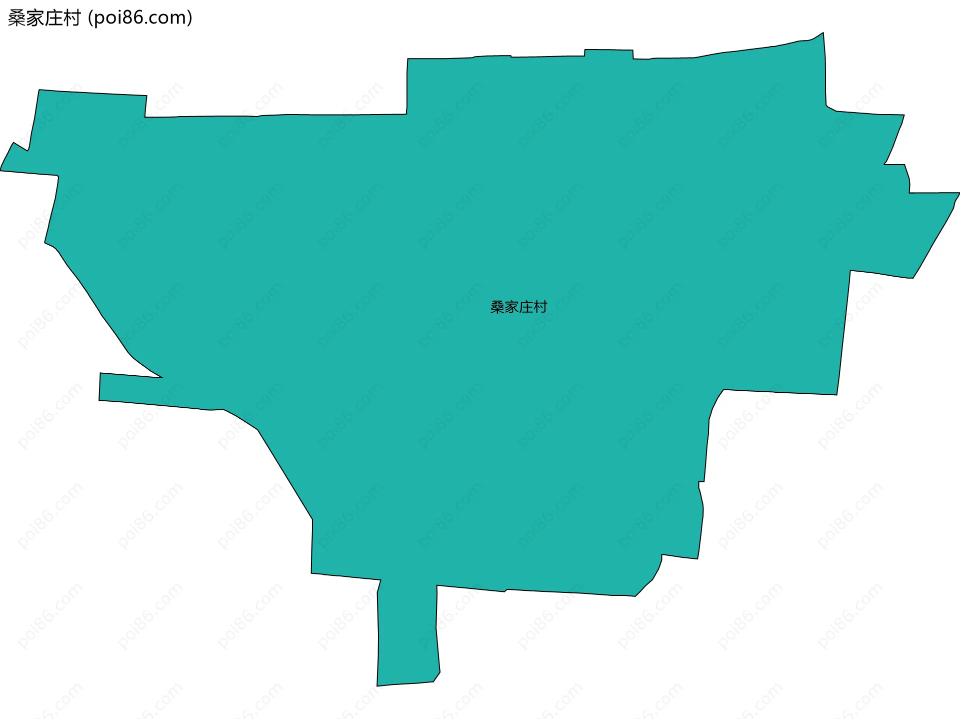 桑家庄村边界地图