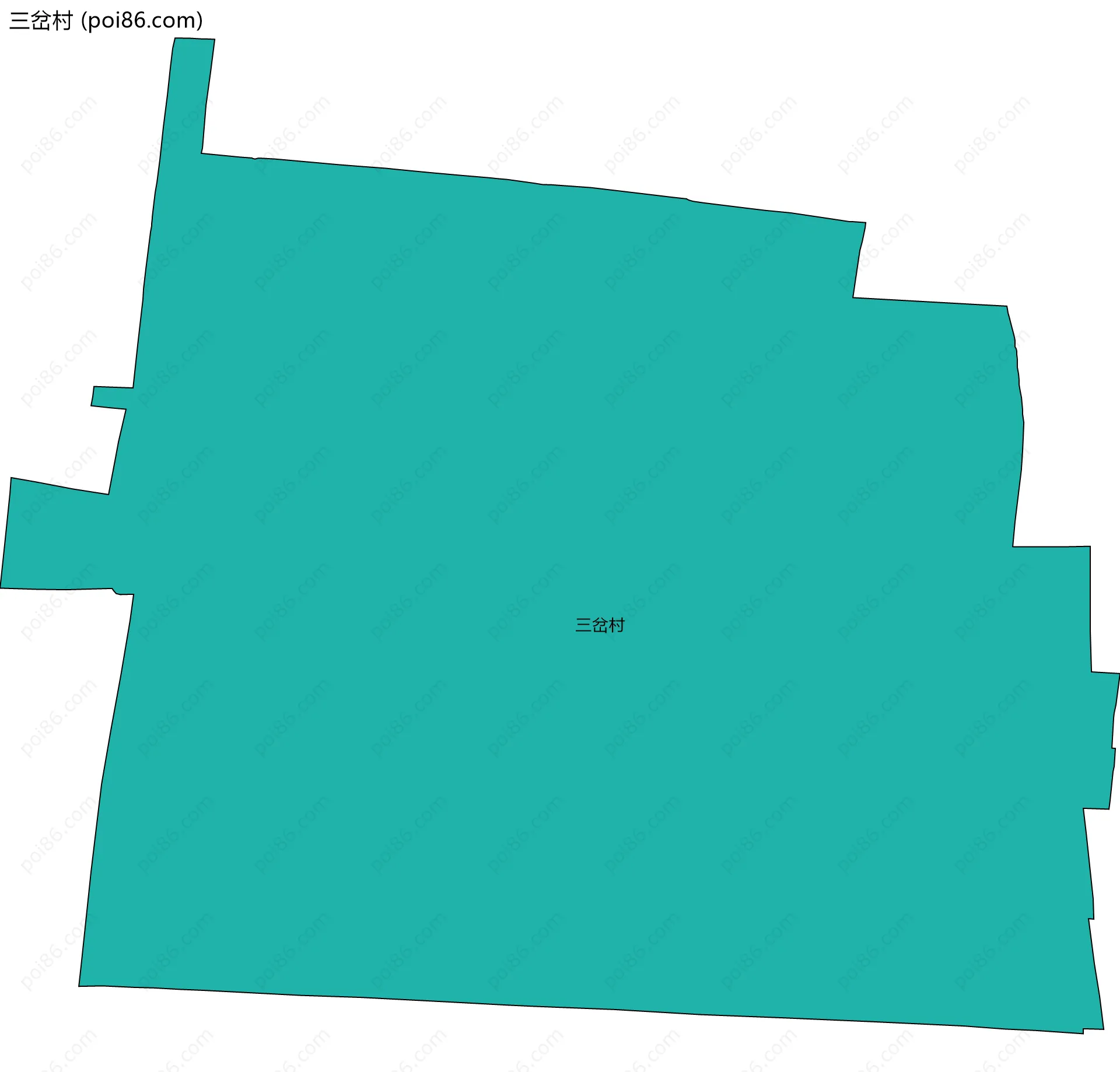 三岔村边界地图