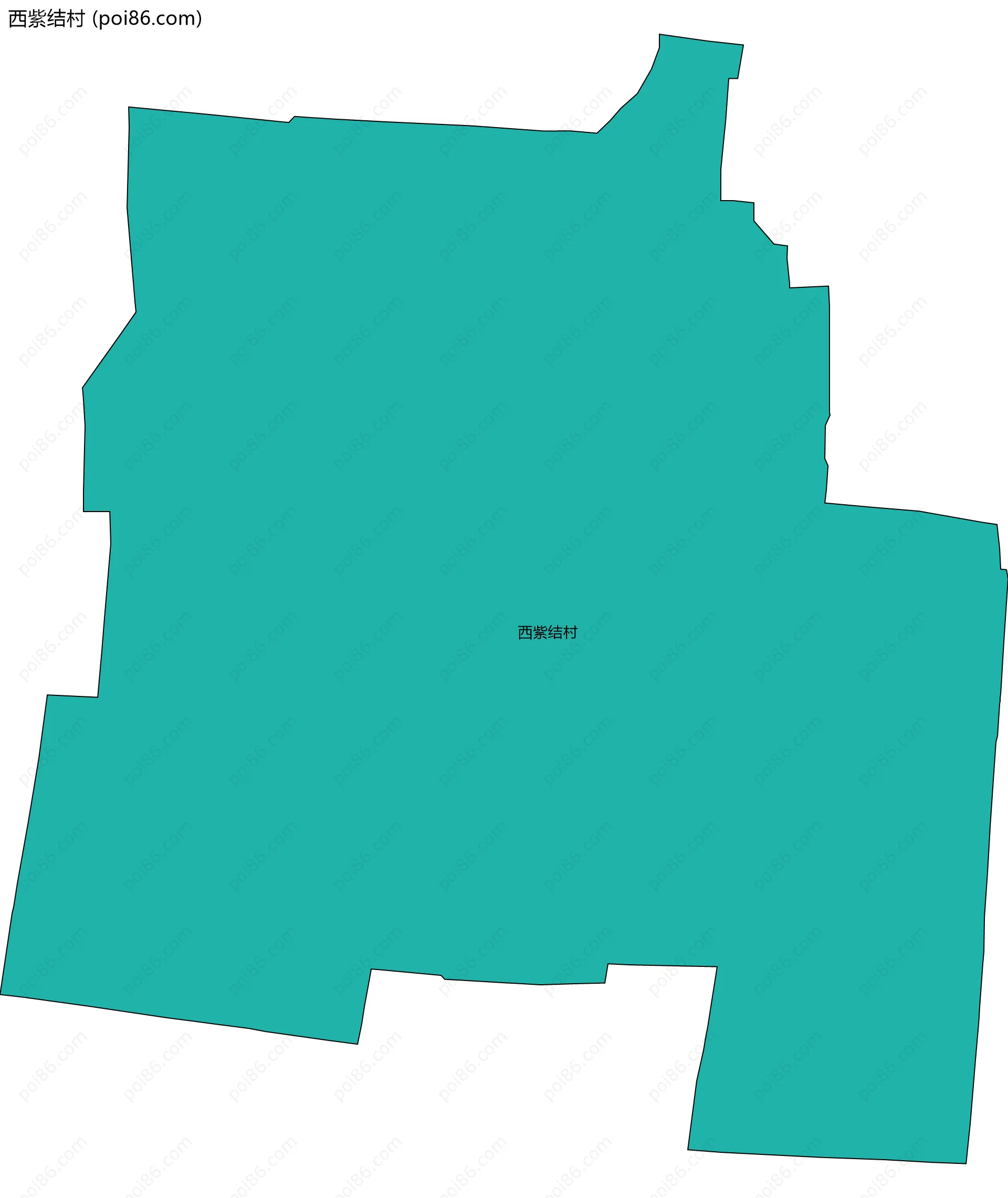 西紫结村边界地图