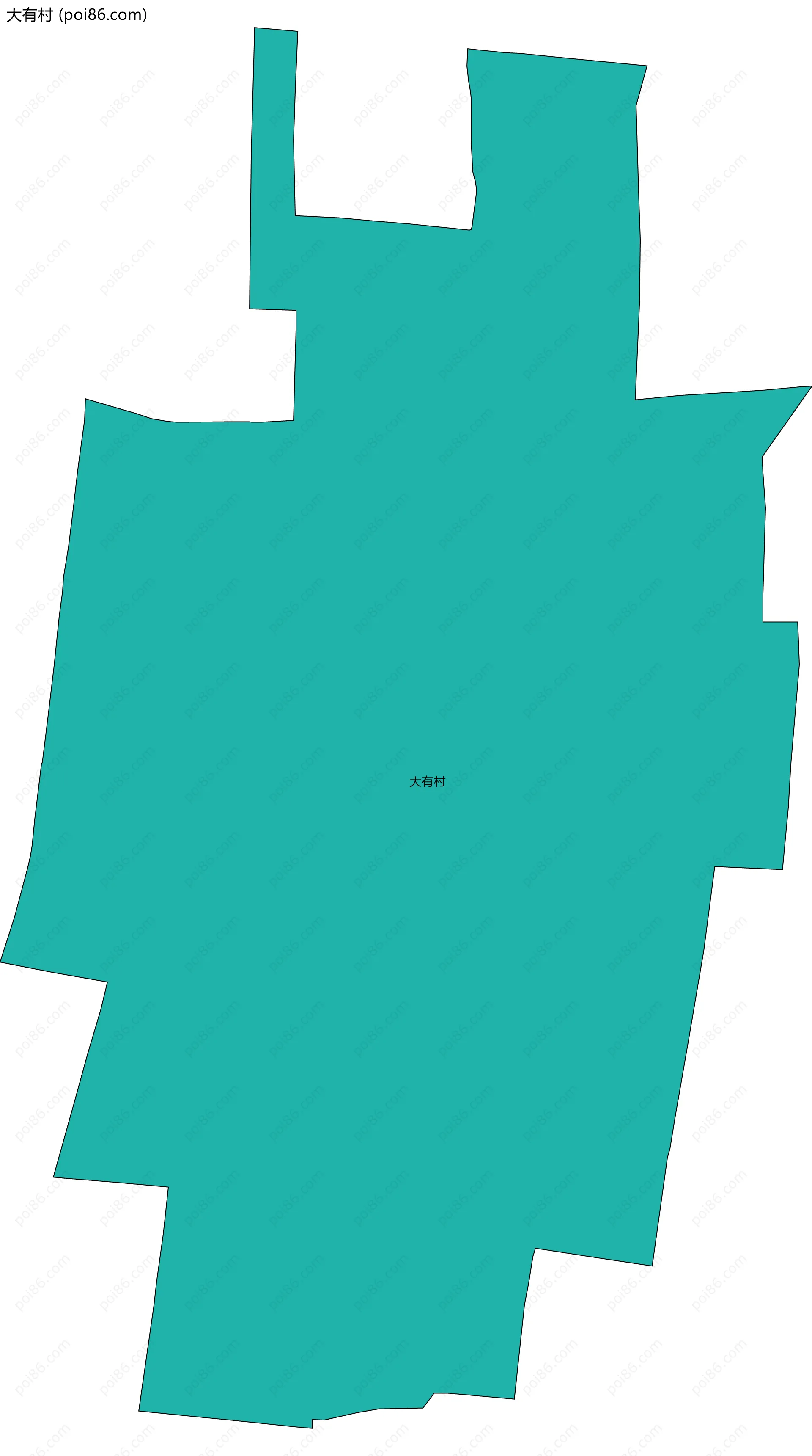 大有村边界地图