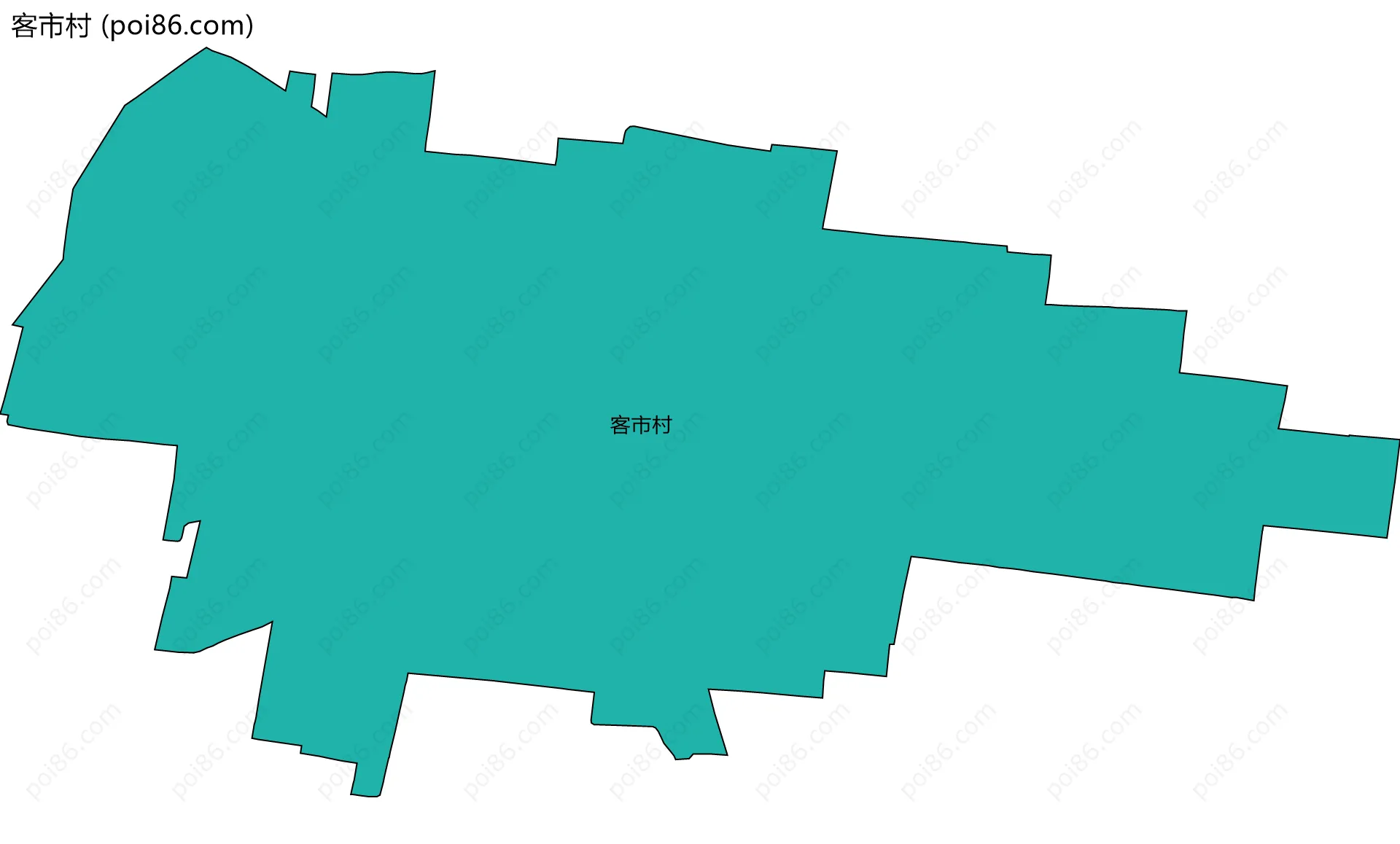 客市村边界地图